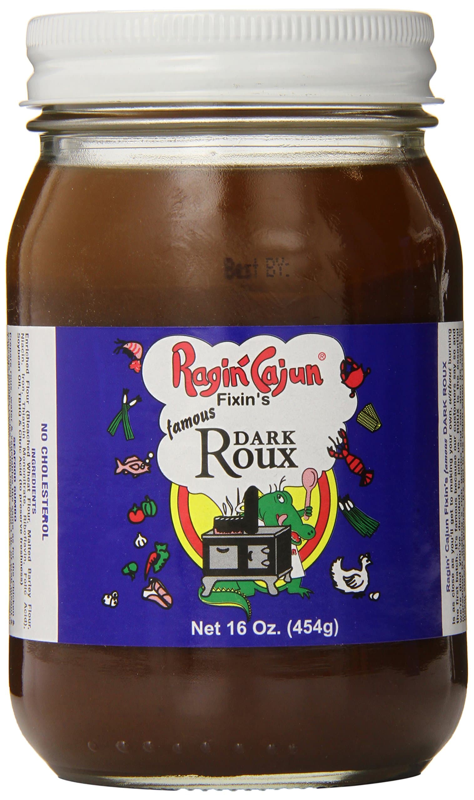 Ragin' Cajun Authentic Roux - 16 oz Jar, No MSG - Louisiana Cajun Base for Gumbo, Stews & Gravies, Easy to Use