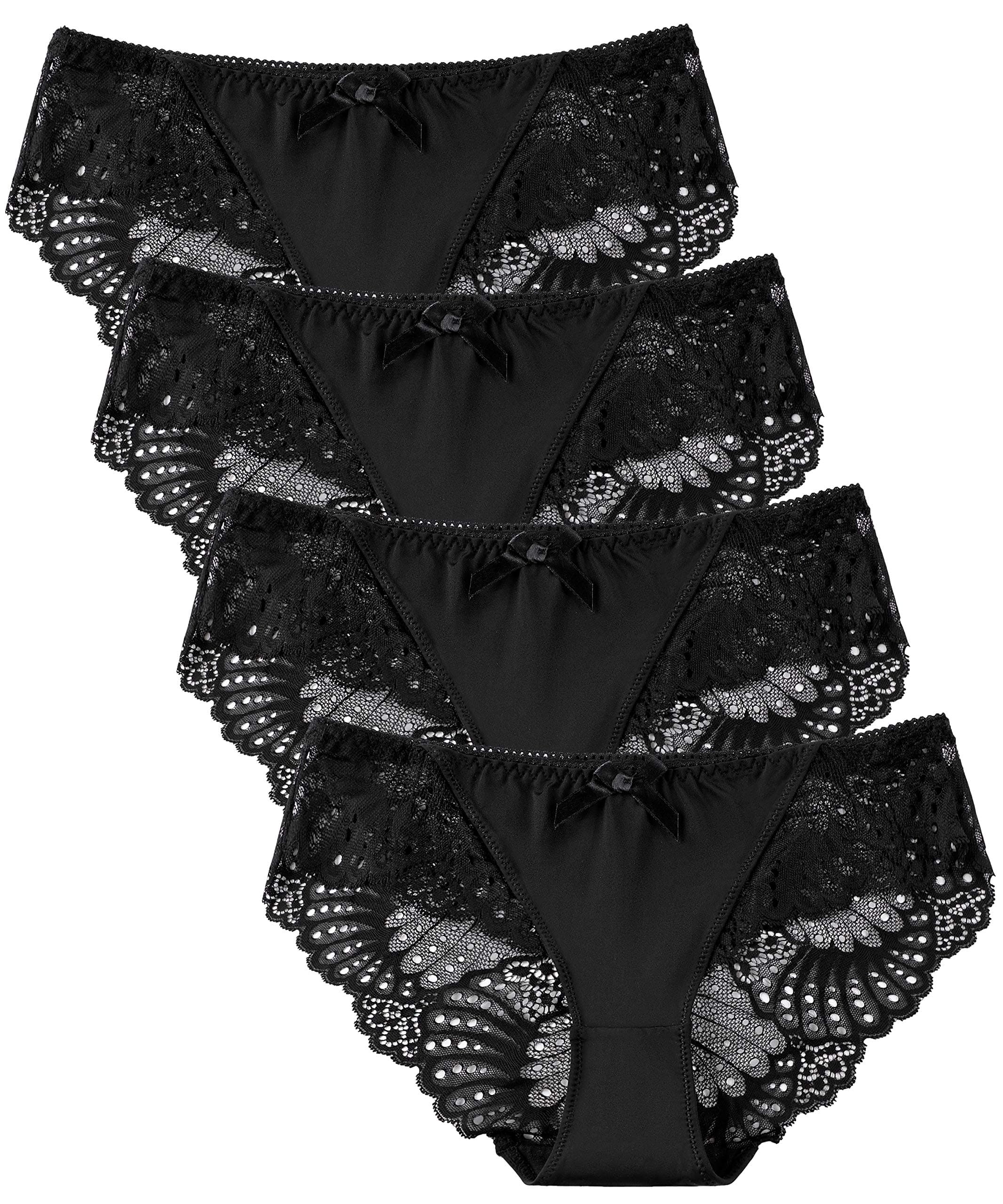 Panties Underwear Hipster Panties Sexy Lace Briefs for Women (4 Pack)