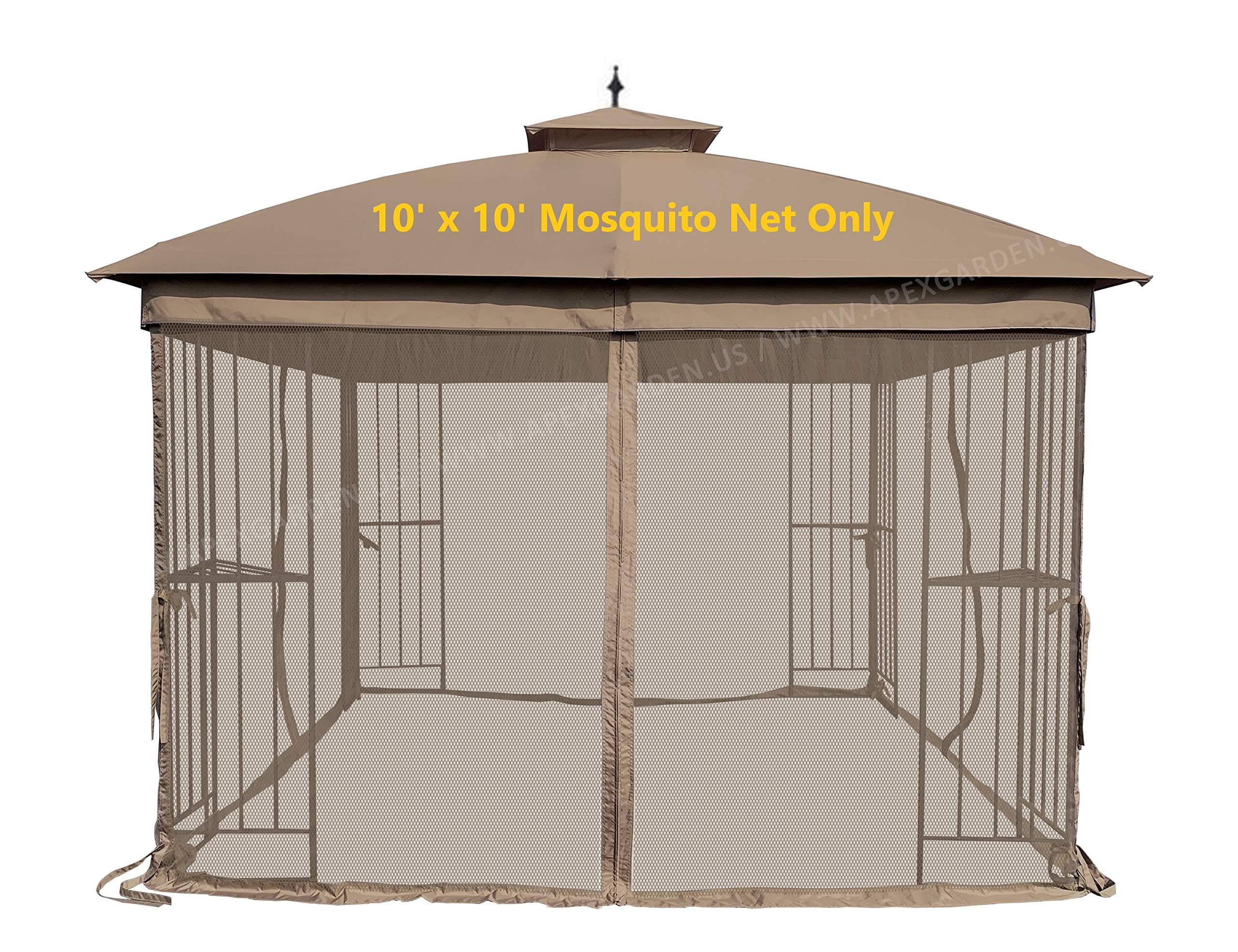 APEX GARDEN Universal 10' x 10' Mosquito Netting for Gazebo Replacement