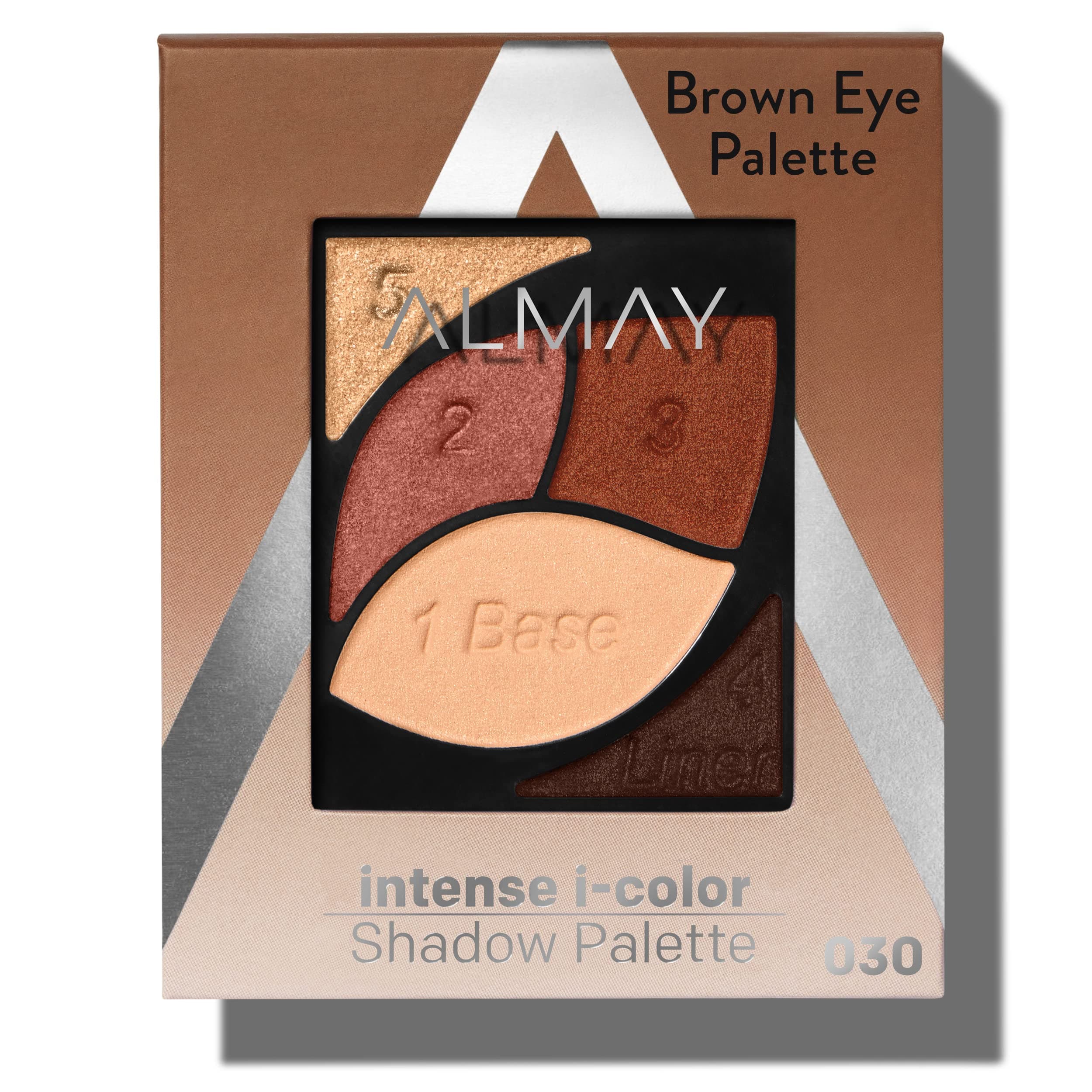 Intense I-Colour Enhancing Eyeshadow Palette, Longlasting Primer Enriched Eye Makeup with Antioxidant Vitamin E, Hypoallergenic and Cruelty Free, 010 Brown Eyes, 2.96ml