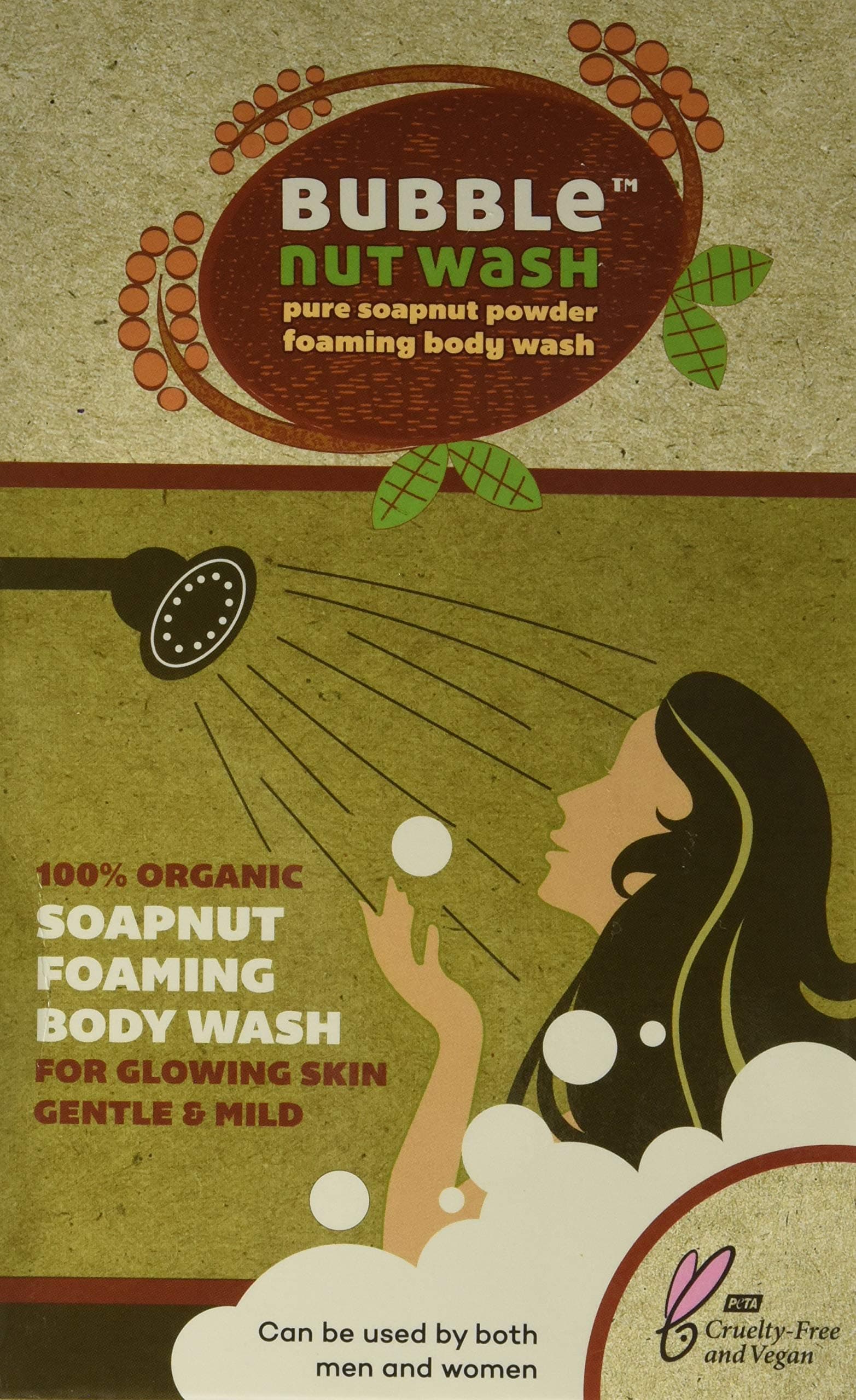 Bubble Nut Wash Foaming Body Wash Powder - 100 g (Pack of 2)