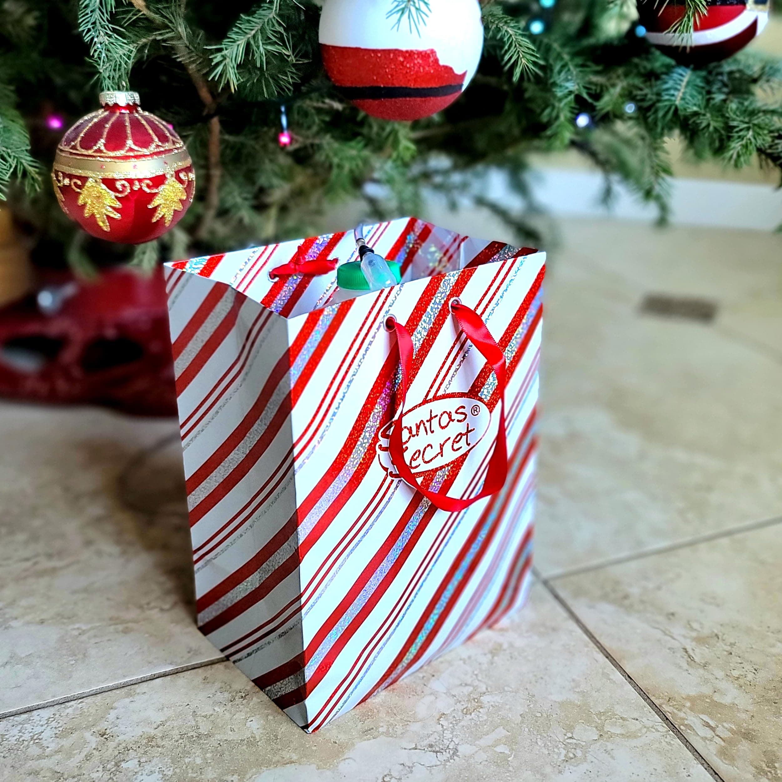 Santas Secret® Gift - Automatic Christmas Tree Watering System (Red Candy) World's TOP Selling Waterer Since 1998. | Made in USA