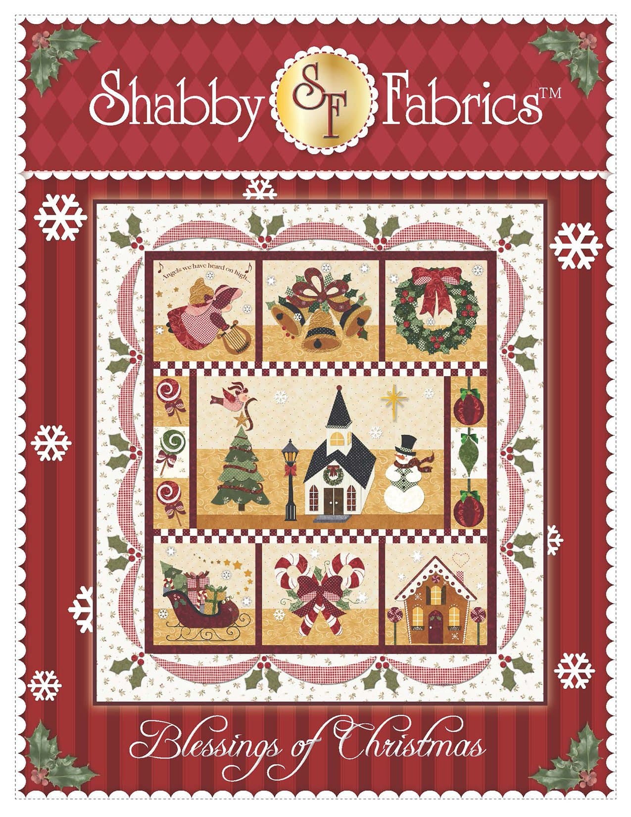 Blessings of Christmas Holiday Shabby Fabrics Quilt Pattern Set