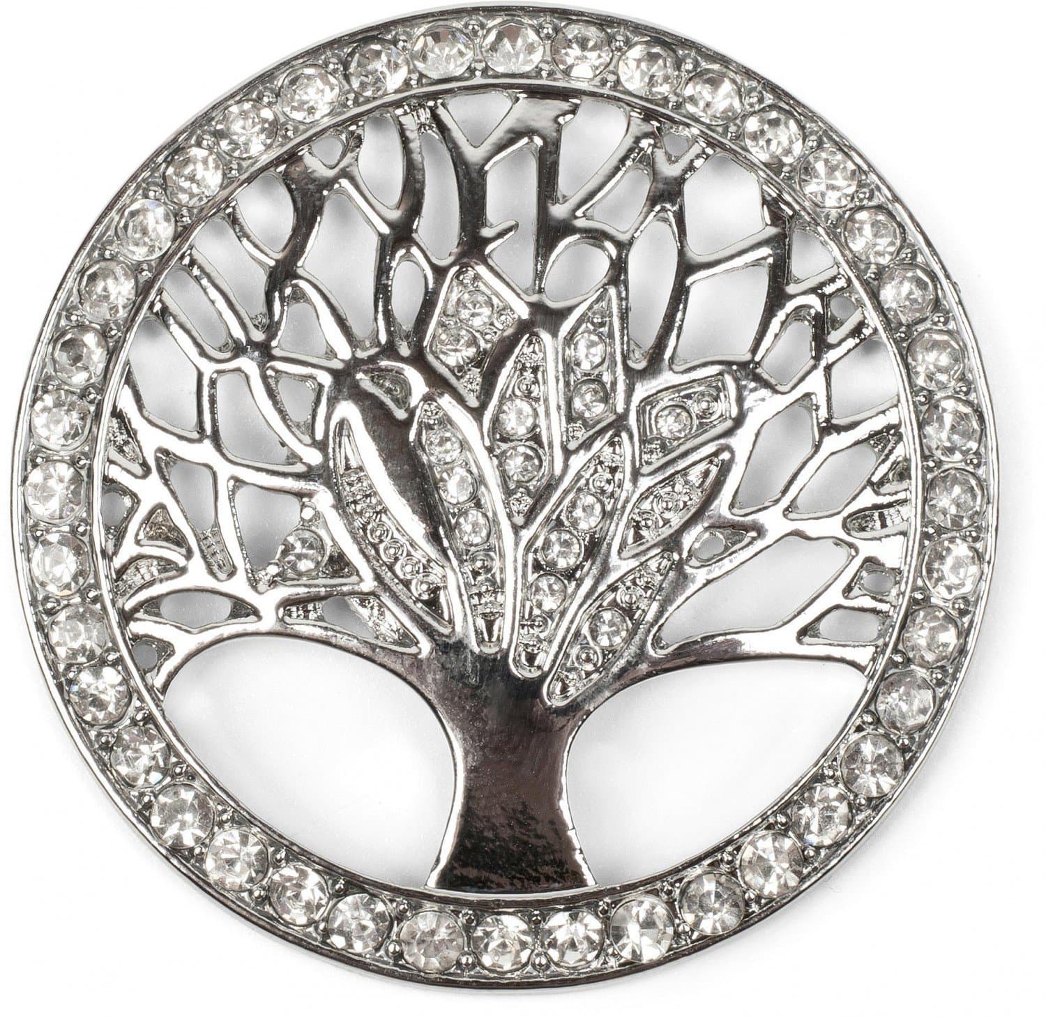 tree of life magnetic jewellery pendant for scarves, shawls or ponchos with rhinestones, brooch, ladies 05050029