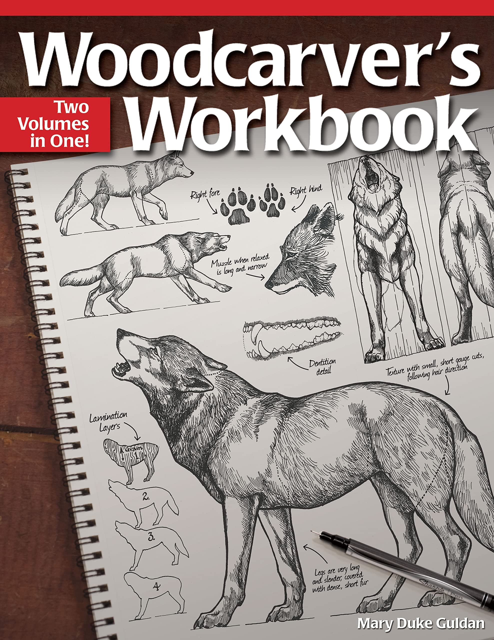 Woodcarver's Workbook: Two Volumes in One! (Fox Chapel Publishing) 16 Step-by-Step Woodcarving Projects with Illustrated Instructions, Patterns, Cutaway Drawings, and Expert Advice on Carving Animals