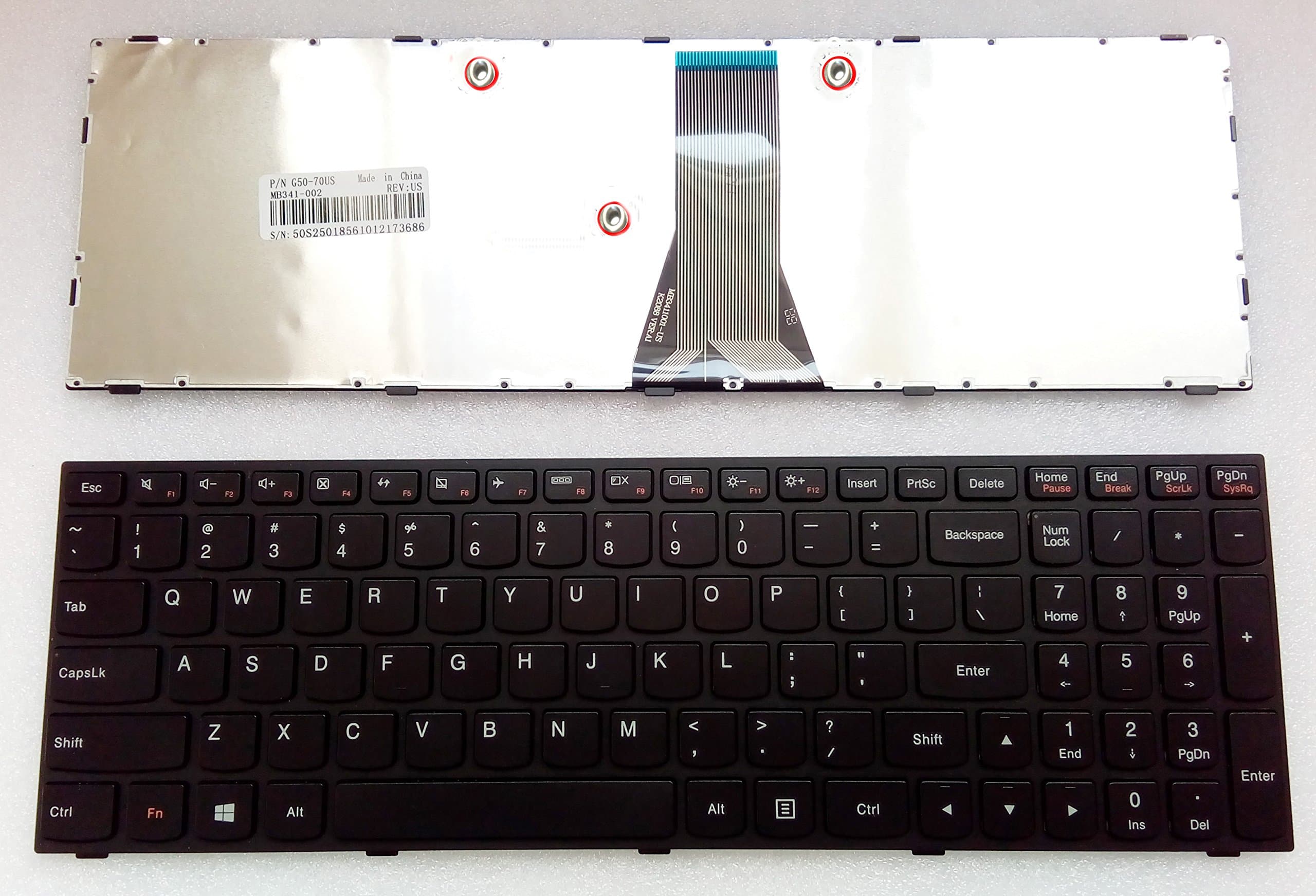 US Layout Replacement Keyboard for Lenovo Ideapad 500-15ACZ 500-15ISK G50-70 Z50 Z70-80 M50-80 Z50