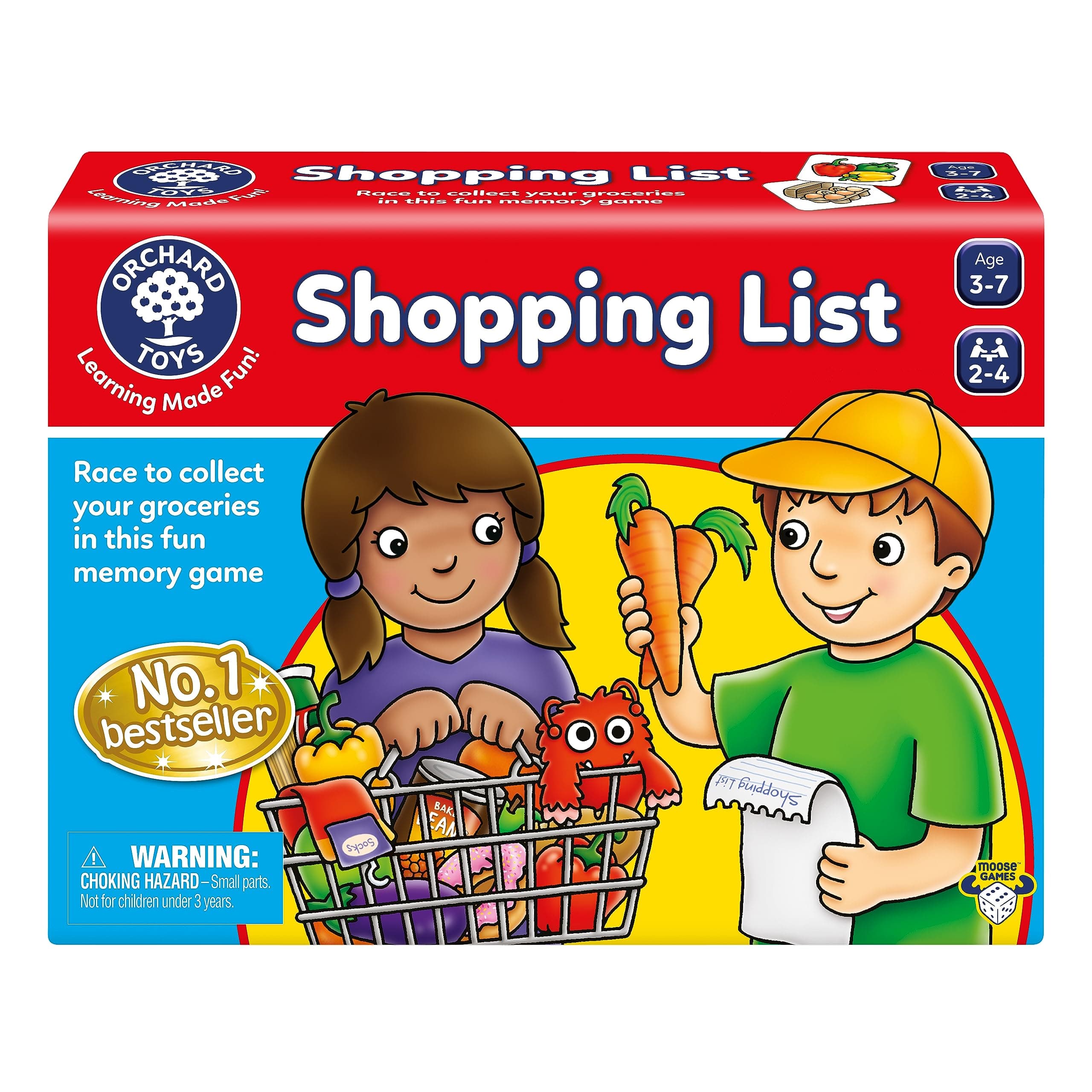 Moose Games Shopping List Race to Collect Your Groceries in This Fun Memory Game. Age 3-7. 2-4 Players