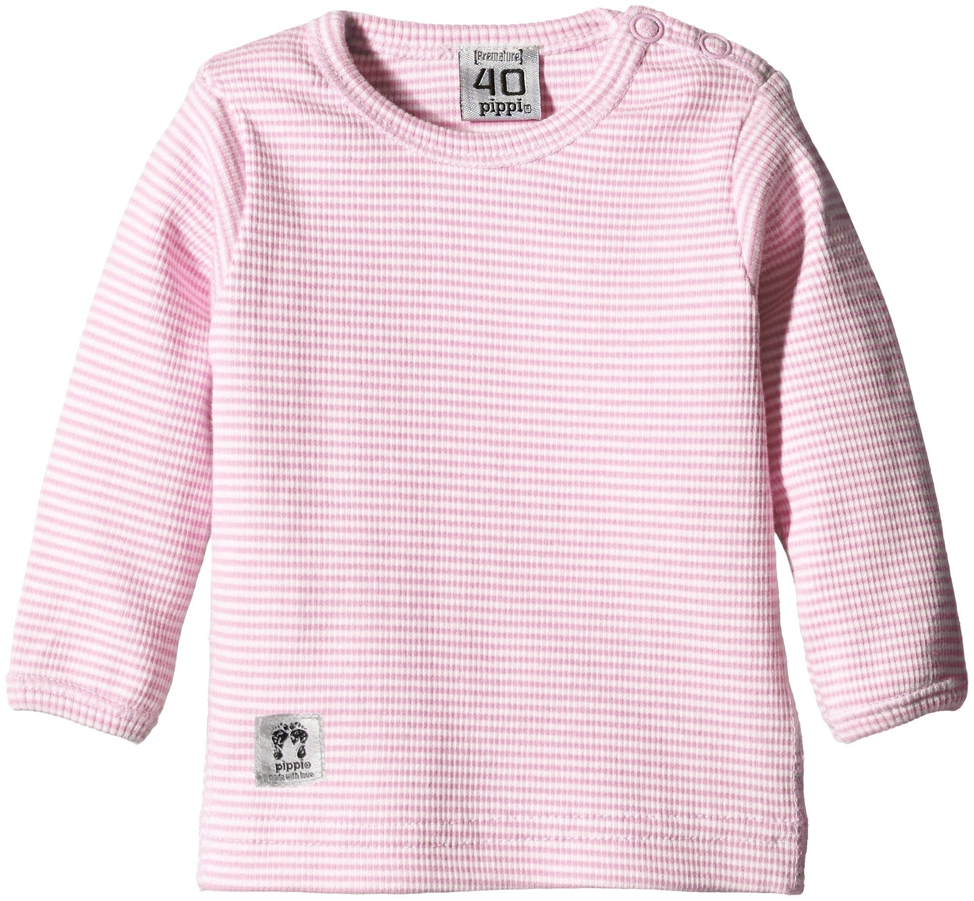 Pippi Baby-Girls with Buttons O.Shoulder Long Sleeve T-Shirt
