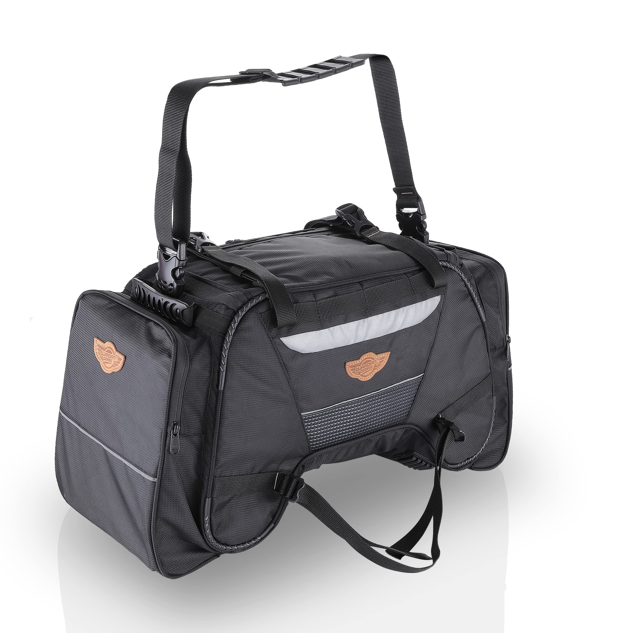 GUARDIANGEARS Rhino Mini 50L Tail Bag with Rain Cover fits on All Motorcycles from 100CC to 1000CC, Polyester