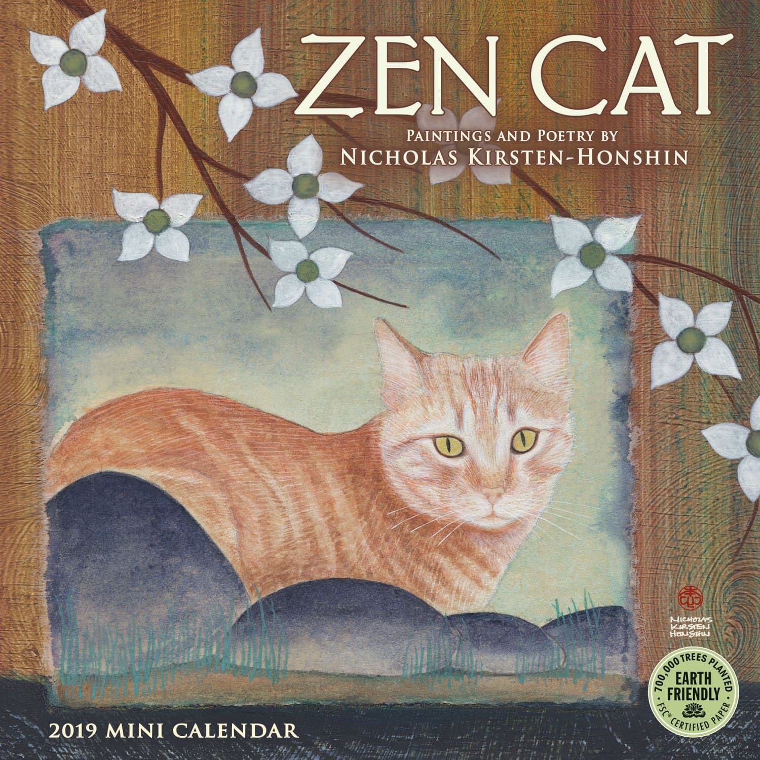 Zen Cat 2019 Mini Wall Calendar: Paintings and Poetry by Nicholas Kirsten-Honshin Calendar – Wall Calendar, July 1, 2018