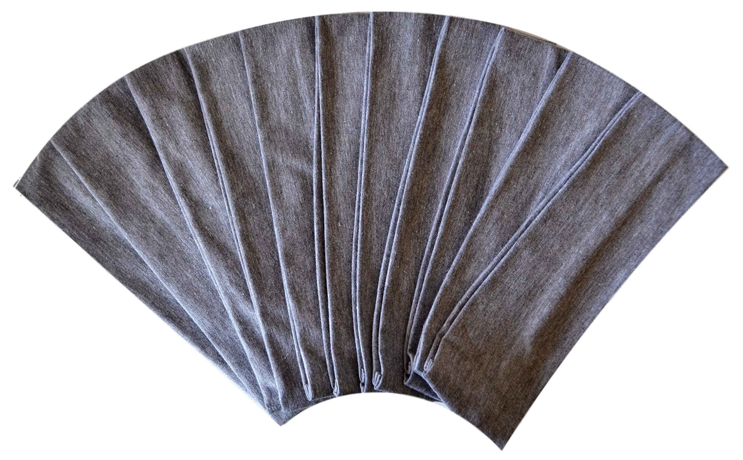 1 Dozen 2.5 inch Cotton Soft and Stretchy Headbands Funny Girl Designs (Official Funny Girl Athletic Gray)