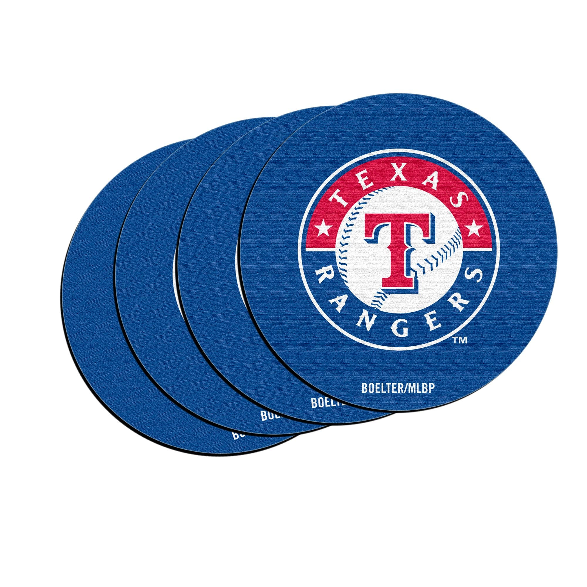 MLB Texas Rangers Neoprene Car Coasters, 4-Pack
