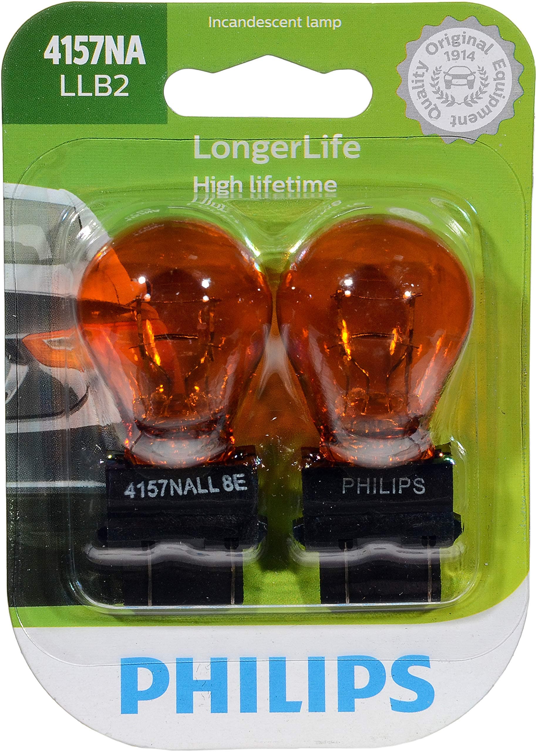 4157NA LongerLife Miniature Bulb, 2 Pack
