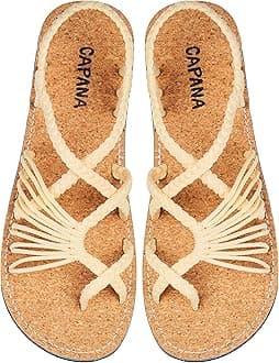 Capana Woven Women's Flat Sandals - Strappy Braided Sandals, Beach Sandals for Women Dressy Summer, Rope Bohemian Sandals, Spring Casual Womens Shoes, Comfy Boho Flats for Teen Girls – Banyan