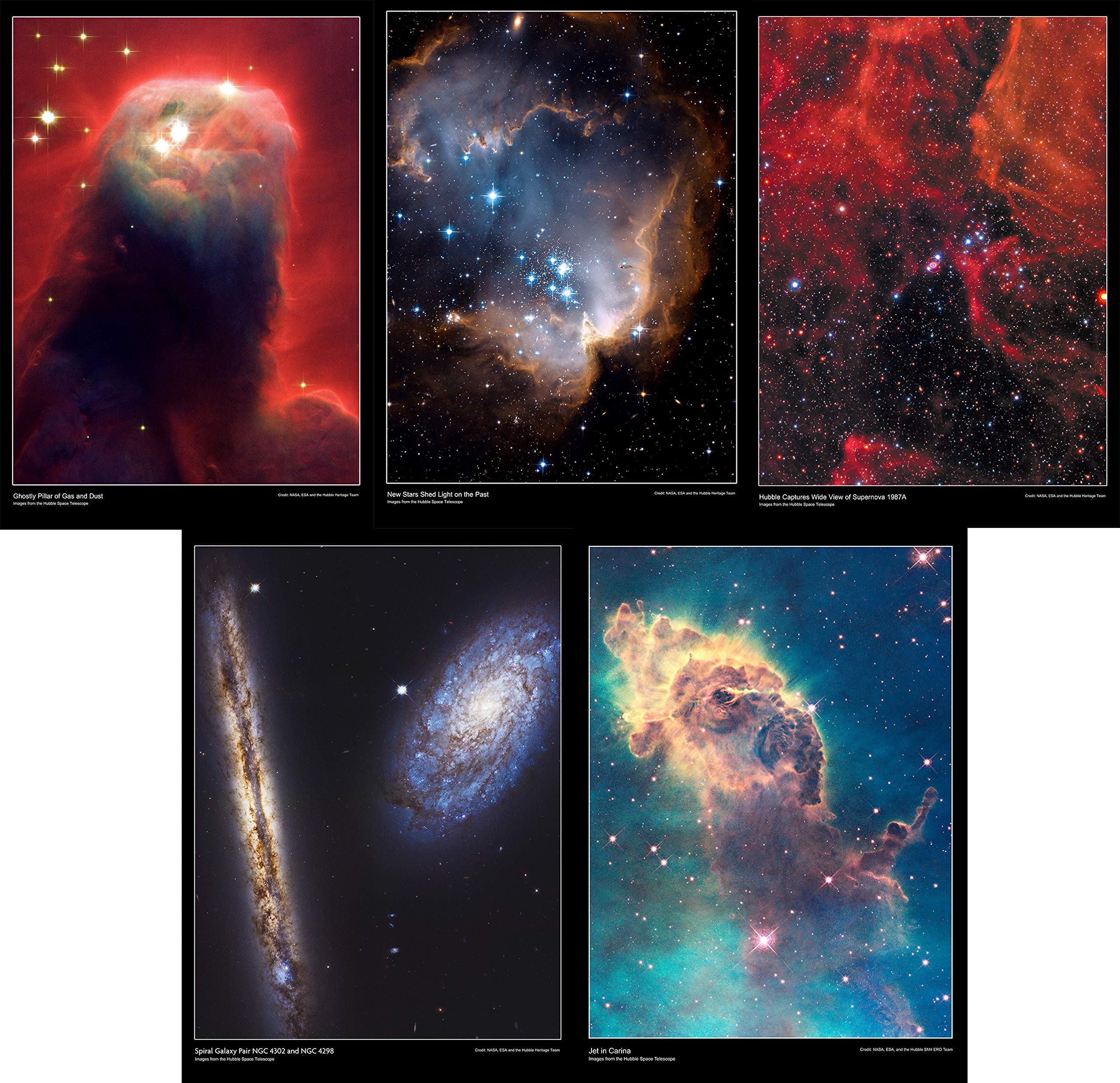 Hubble Telescope Space Posters Set of 5 A3 (HB3)