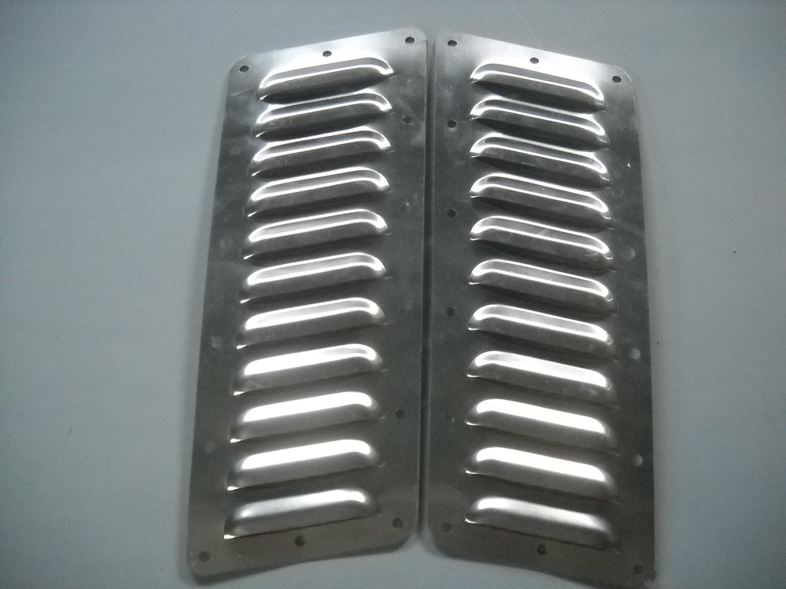 Pair of Angled Aluminum 4” 11 Louvers Each (Bolt-On) Kit