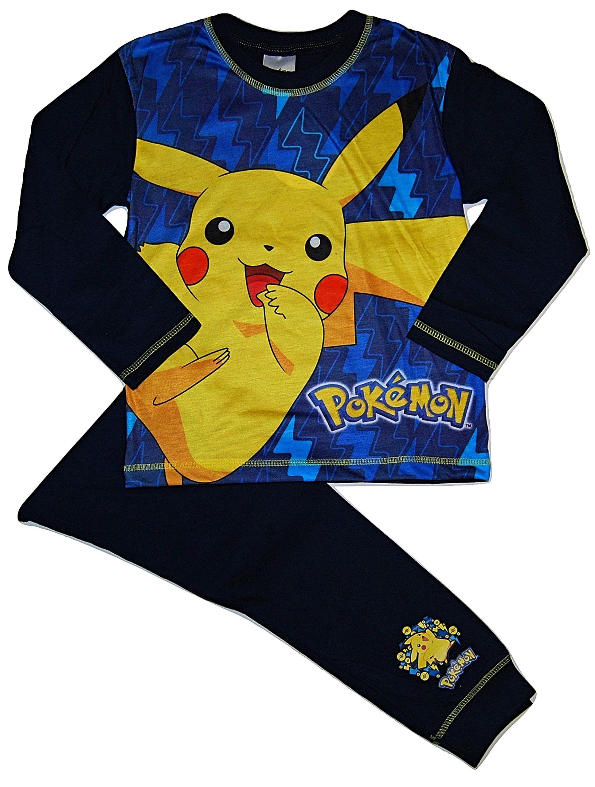 Pokemon Pikachu Boys Pyjamas Blue 5-6 11-12 Years