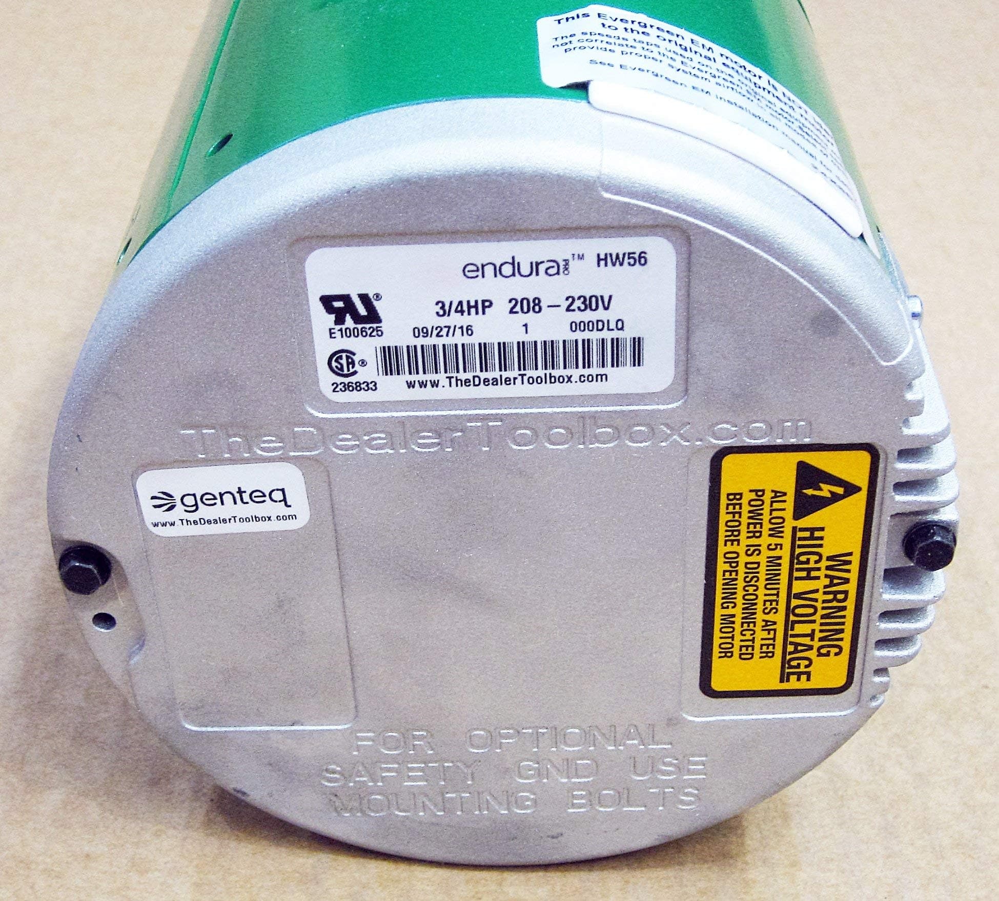 Evergreen GE Genteq 3/4 HP 230 Volt Replacement X-13 Furnace Blower Motor