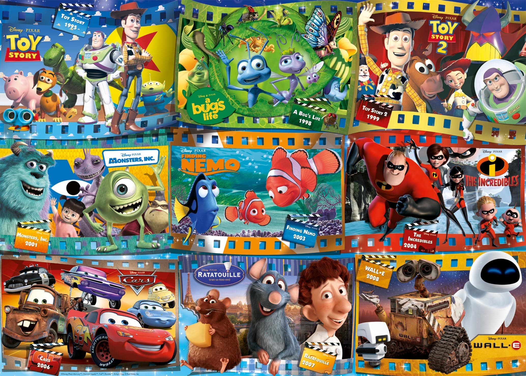 Puzzle 2D 1000 elementów: Filmy Disney Pixar, Nowy design