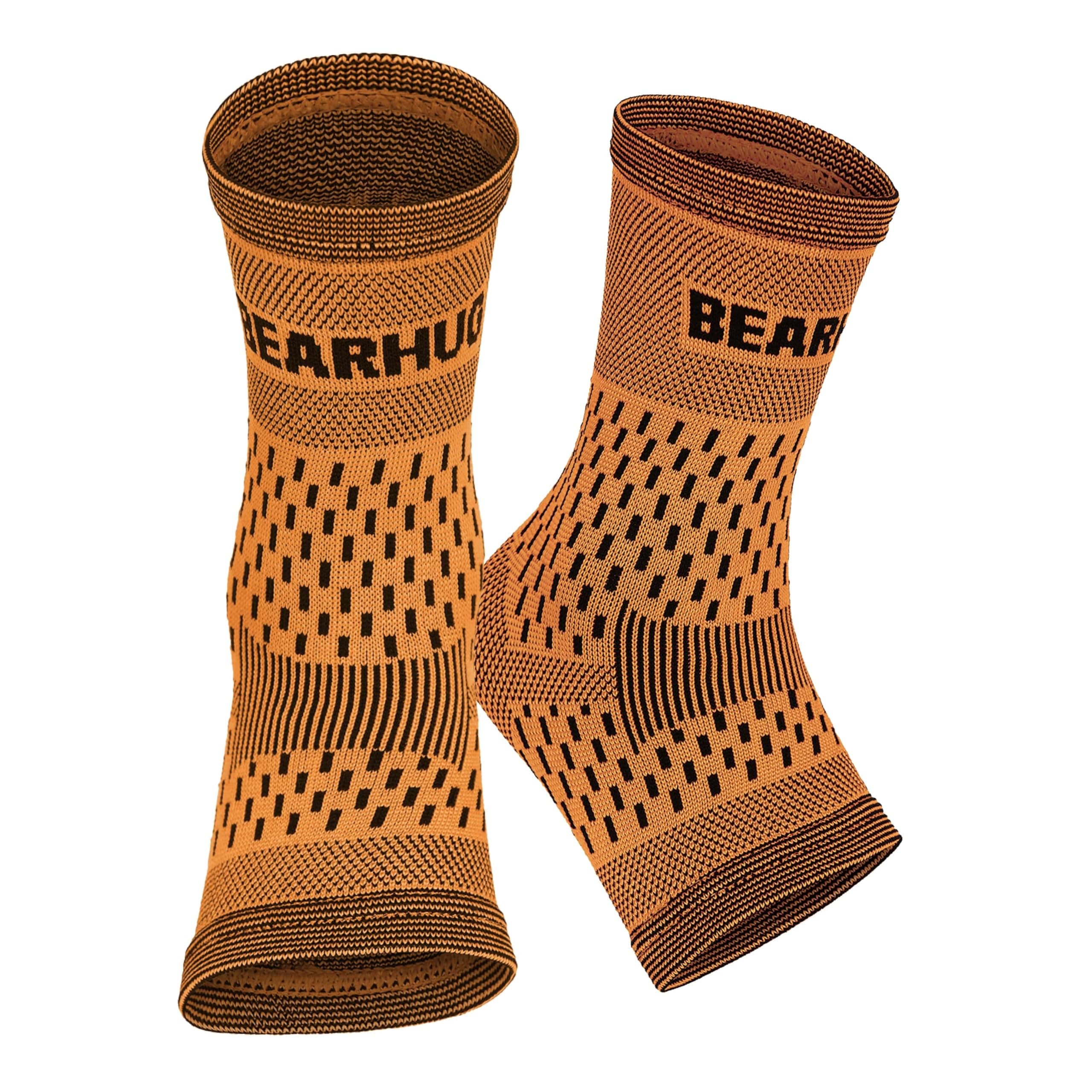 Bearhug Twin Pack Ankle Support for Men and Women - Ankle Brace for Sprained Ankle, Ligament Damage and Achilles Tendonitis Support - Bamboo Ankle Strap for Sports, Running, Gym, L