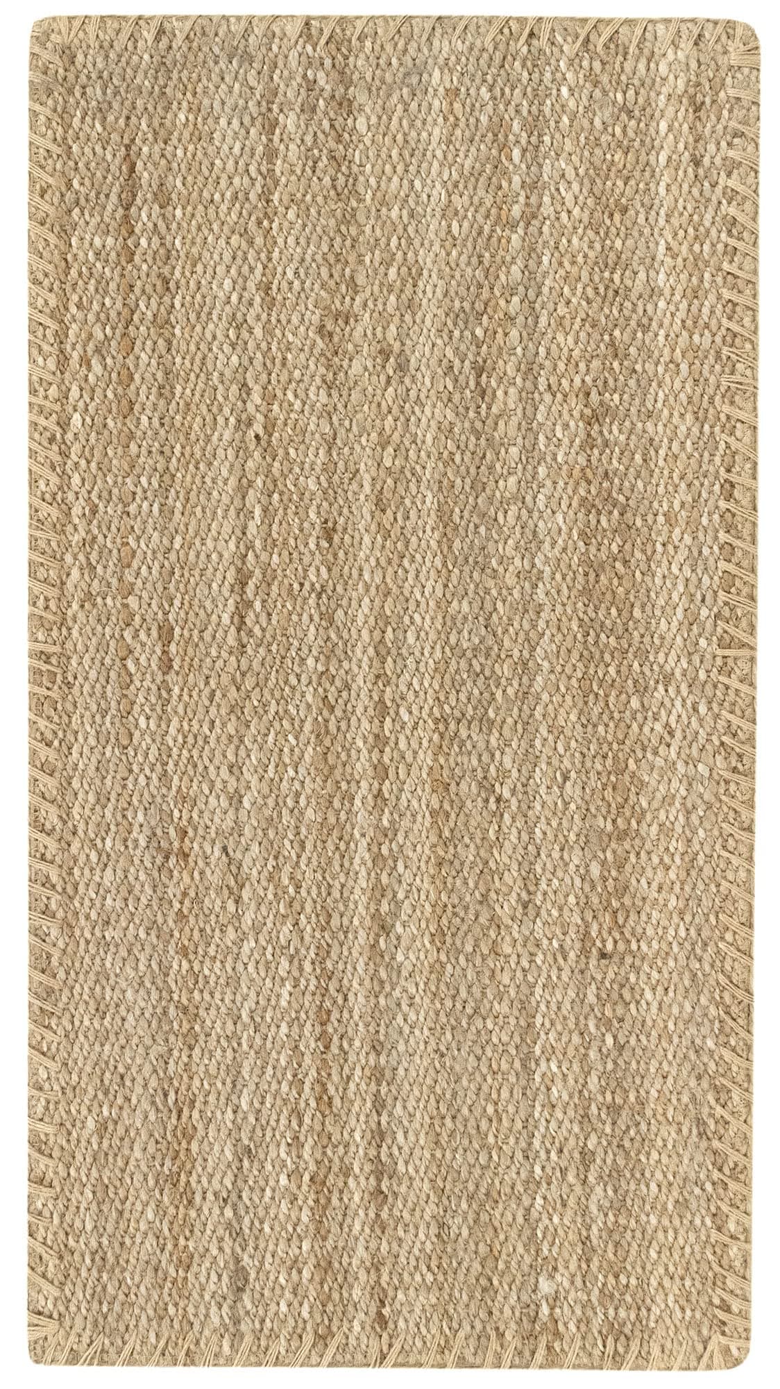 HAMID - Rug Jute Granada Natural Colour, Jute Rug, Area Rug 100% Jute Fibre, Handmade, Braided Rug for Home, Living Room, Floor Carpet, (110x60)