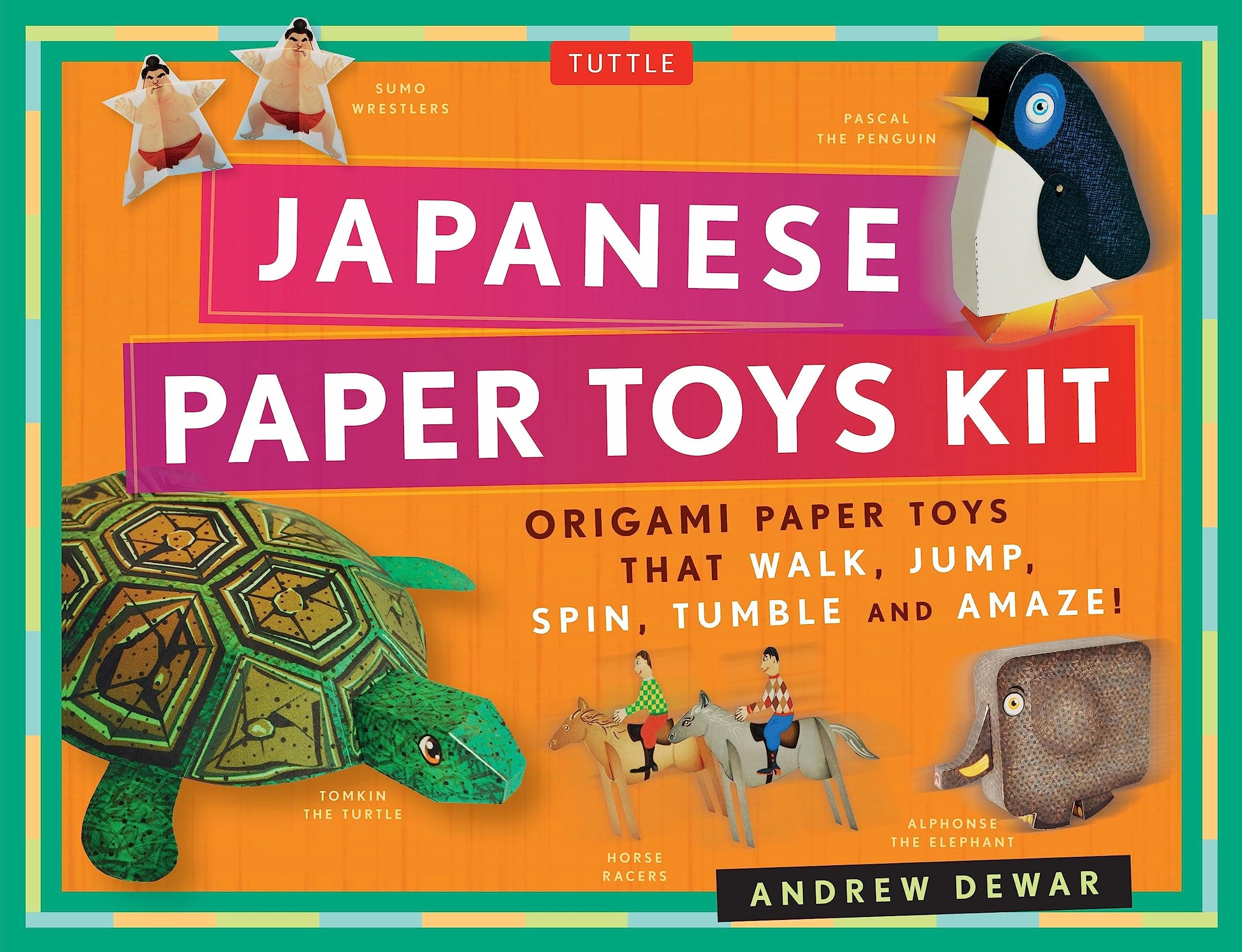 Japanese Paper Toys Kit: Origami Paper Toys that Walk, Jump, Spin, Tumble and Amaze!