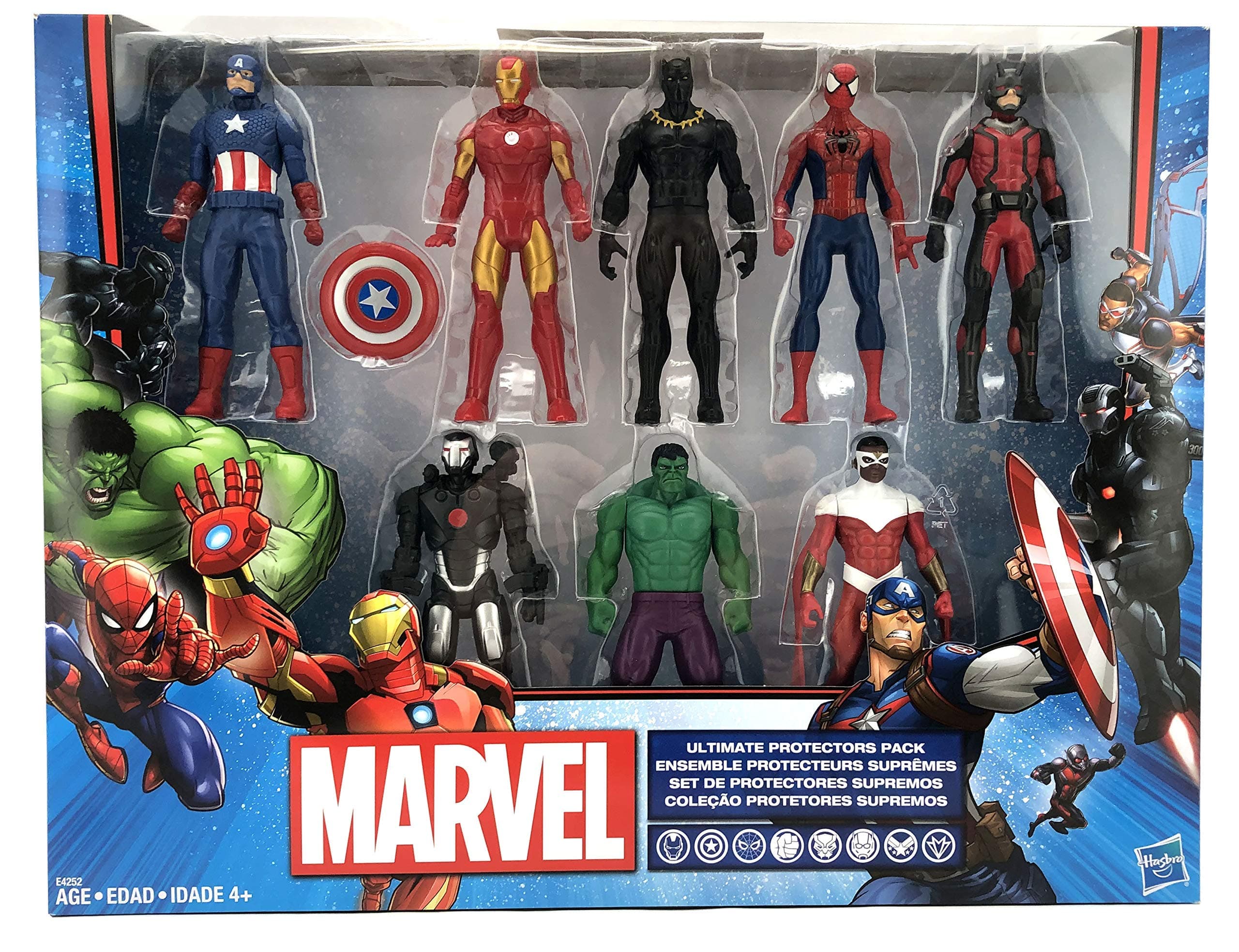 Hasbro Marvel Avengers Action Figures - Iron Man, Hulk, Black Panther, Captain America, Spider Man, Ant Man, War Machine & Falcon! (8 Action Figures)