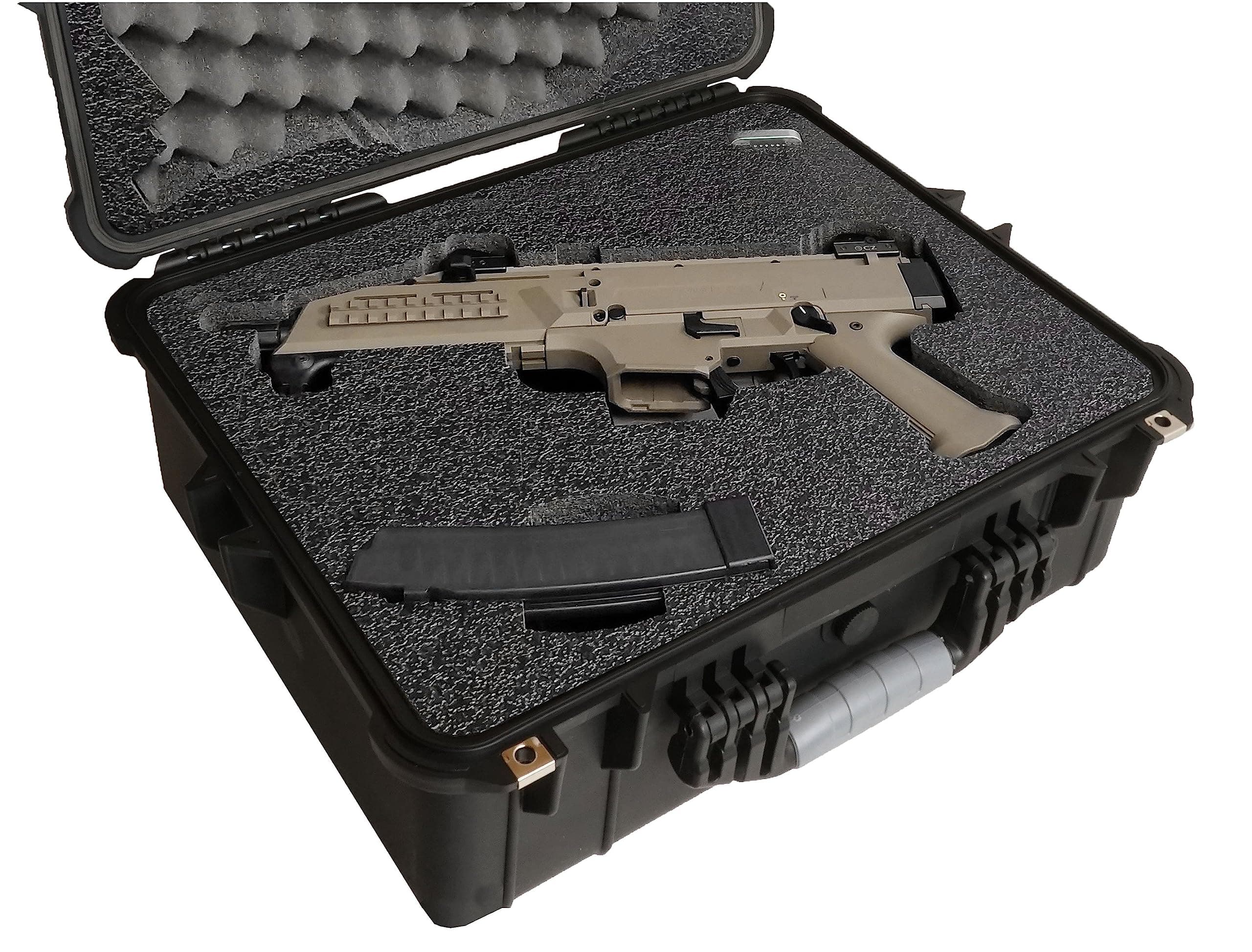 Case fits CZ Scorpion EVO 3 S1 Pistol or S2 Pistol Micro in Pre-Cut Waterproof Pistol Case with Silica Gel to Help Prevent Gun Rust (Gen 2)