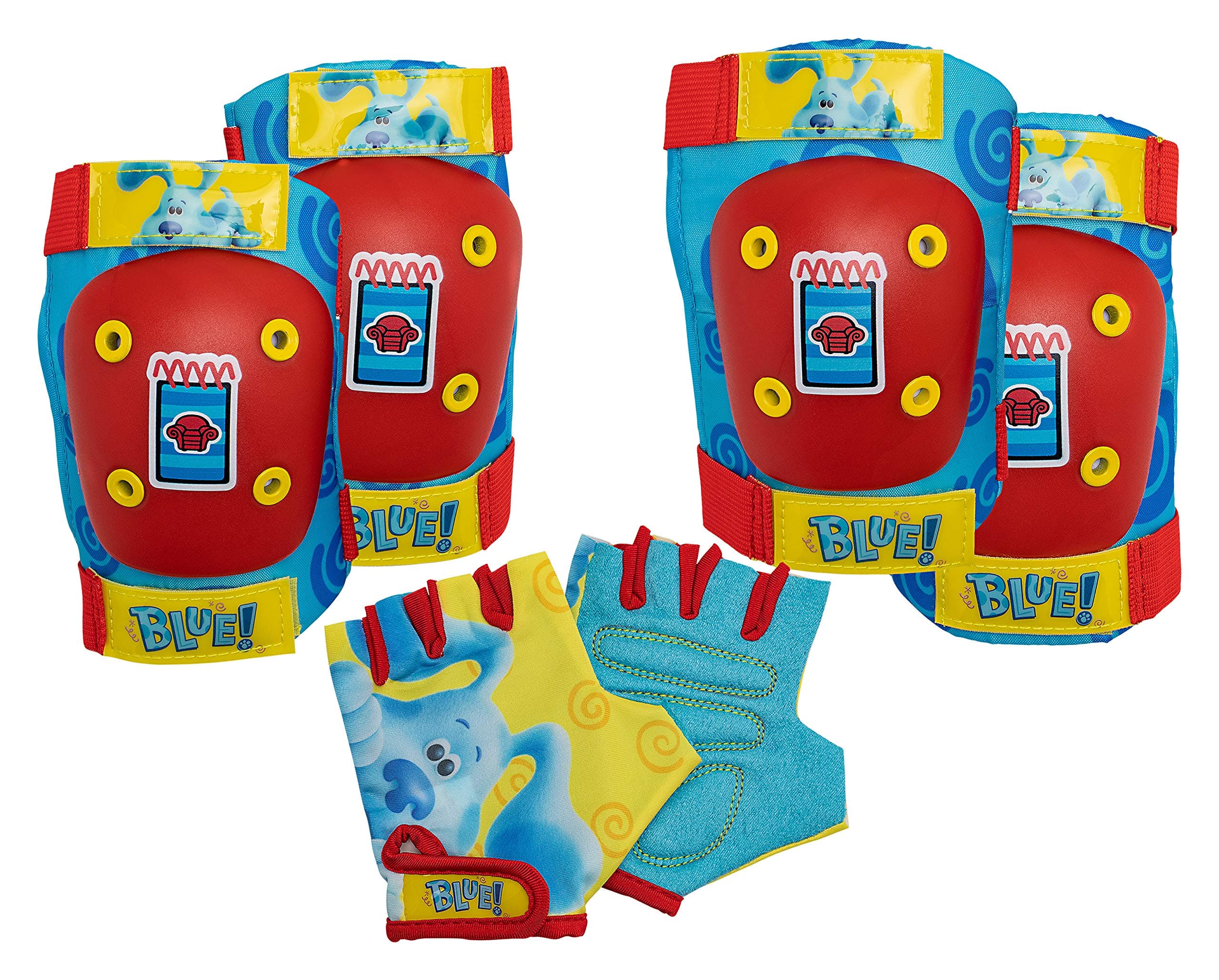 Nickelodeon Paw Patrol and Blue's Clues & You! Toddler and Kids Elbow/Knee Pads and Gloves Sets, Multiple Colors