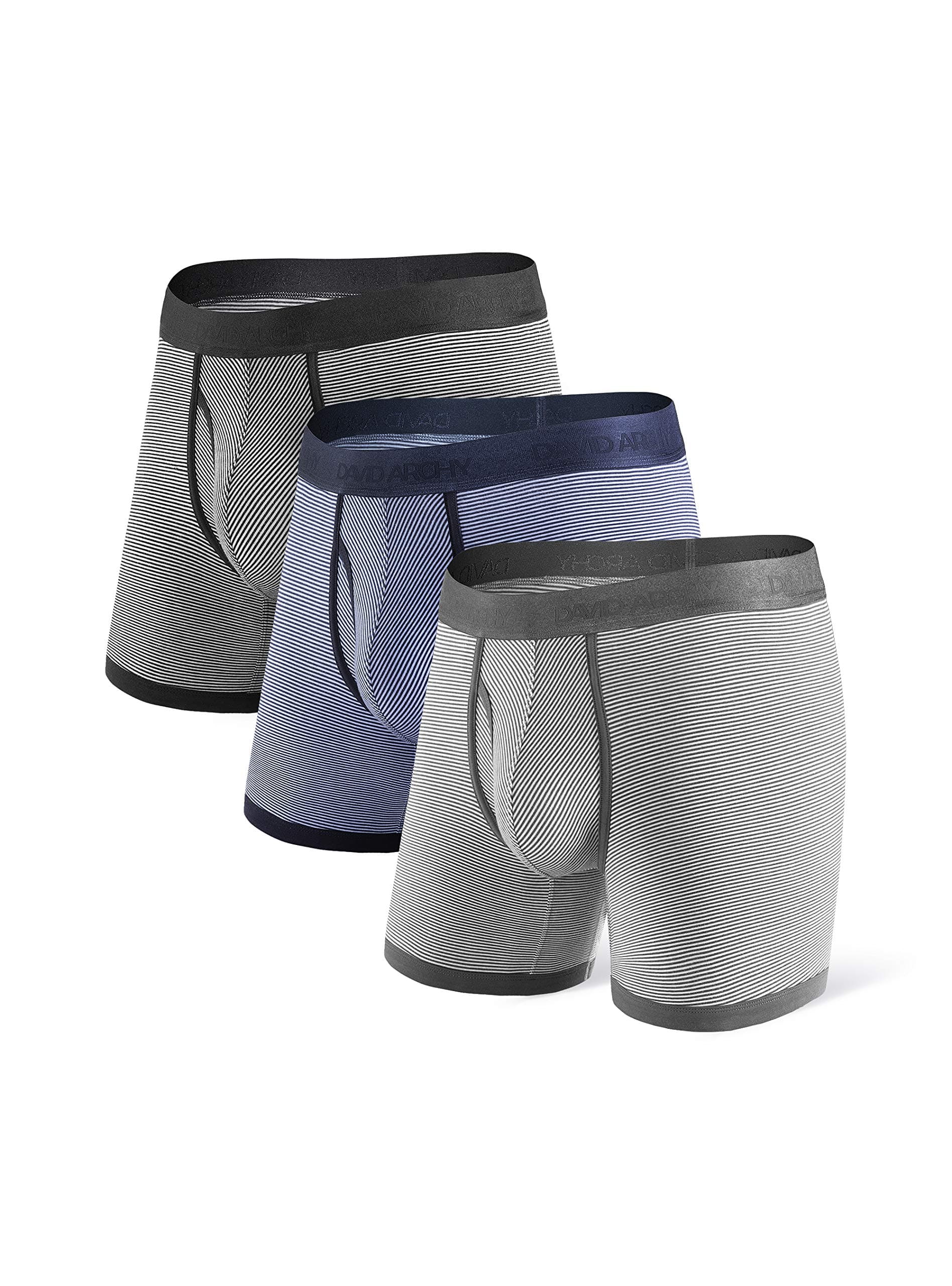DAVID ARCHY 3/5er Pack Bambus Herren Unterhosen Boxershorts lockere Boxershorts Herren,Weich, Atmungsaktiv, für Herren & Jungen