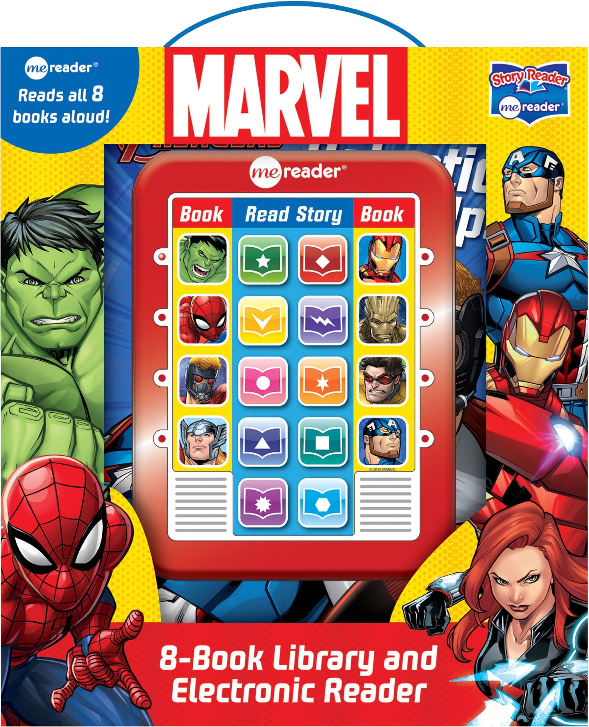 Marvel Super Heroes Spider-man, Avengers, Guardians, and More! - Me Reader Electronic Reader with 8 Book Library - PI Kids