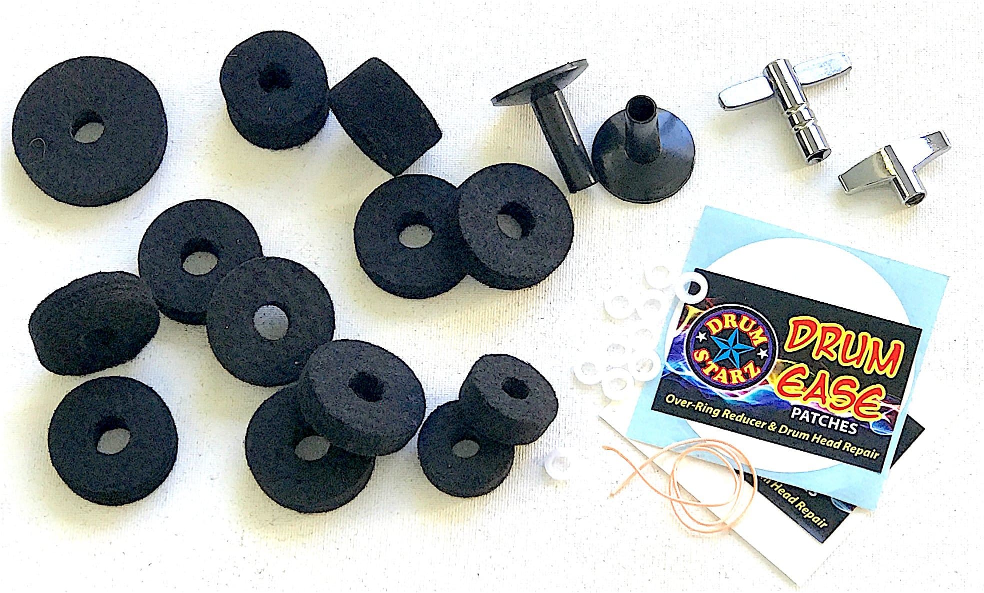Drum Starz 30 Piece DELUXE SURVIVAL PACK for Drummers - Felts, Sleeves, Drum Key & More!
