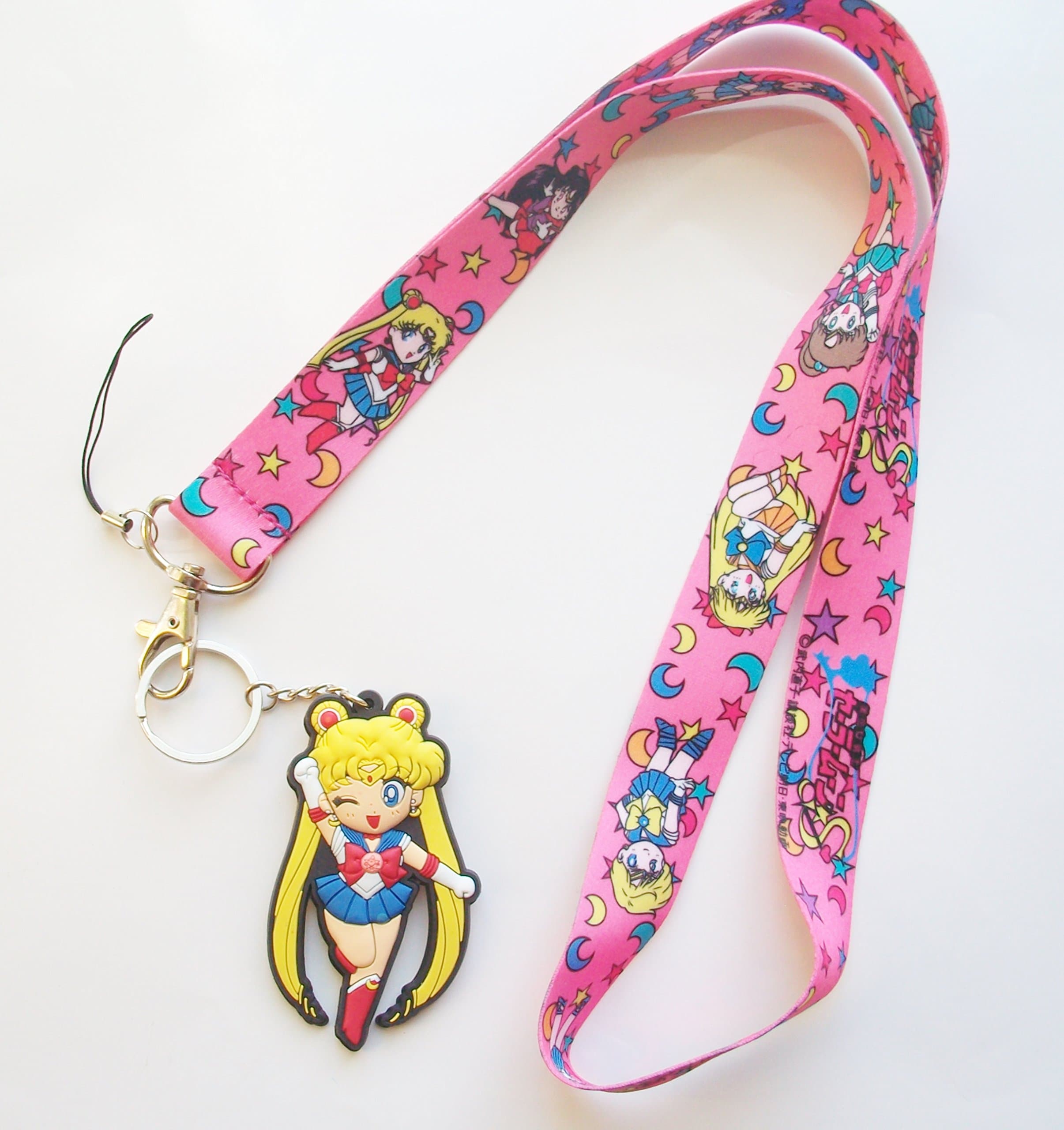 3" Sailor Moon PVC Rubber Keychain with Lanyard