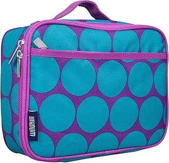 Wildkin Kids Insulated Lunch Box for Boys and Girls, Perfect Size for Packing Hot or Cold Snacks for School and Travel, Measures 9.75 x 7.5 x 3.25 Inches, Mom's Choice Award Winner (Big Dot Aqua)