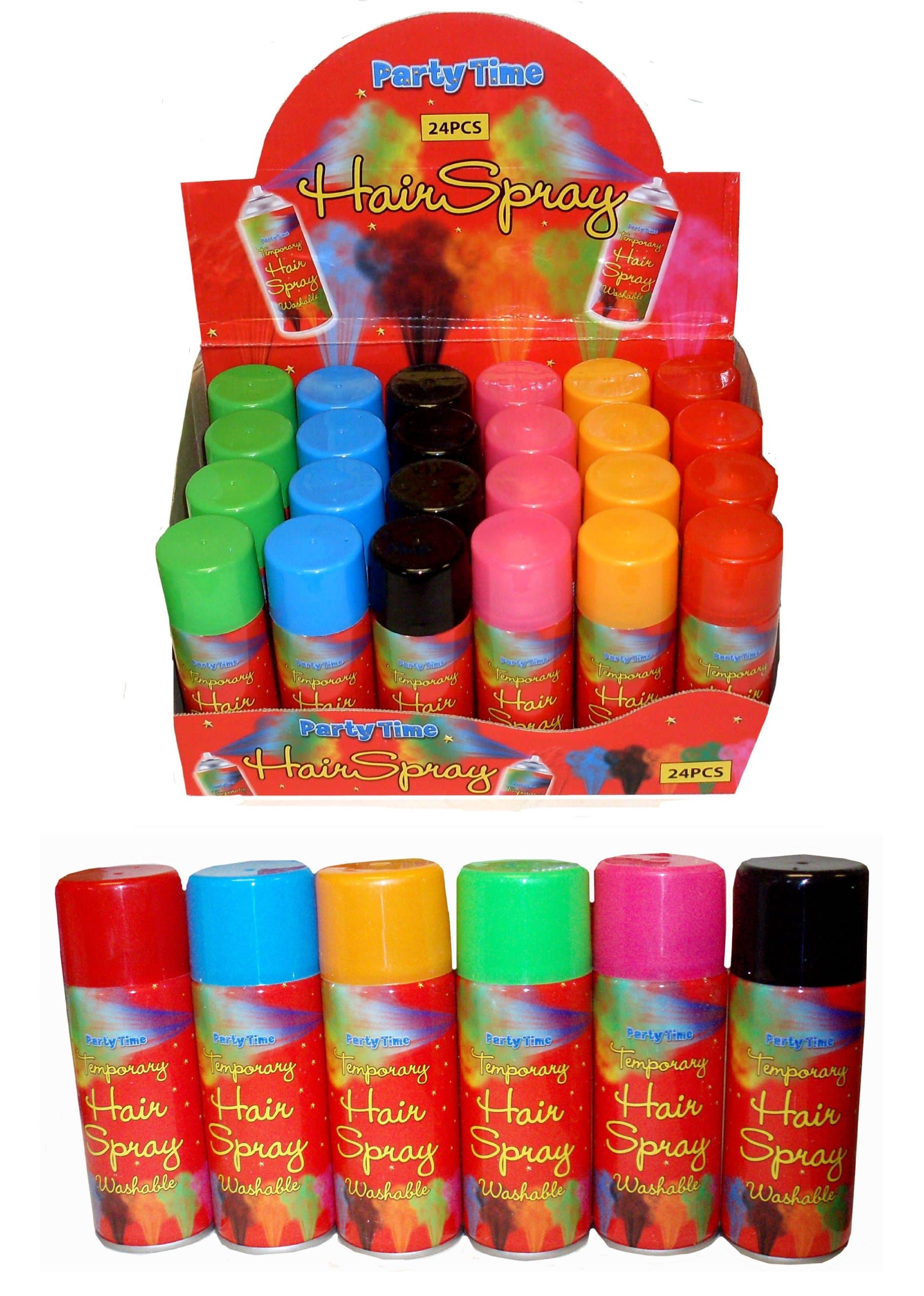 125ml Temporary Washable Coloured Hair Spray - Single - Random Colour