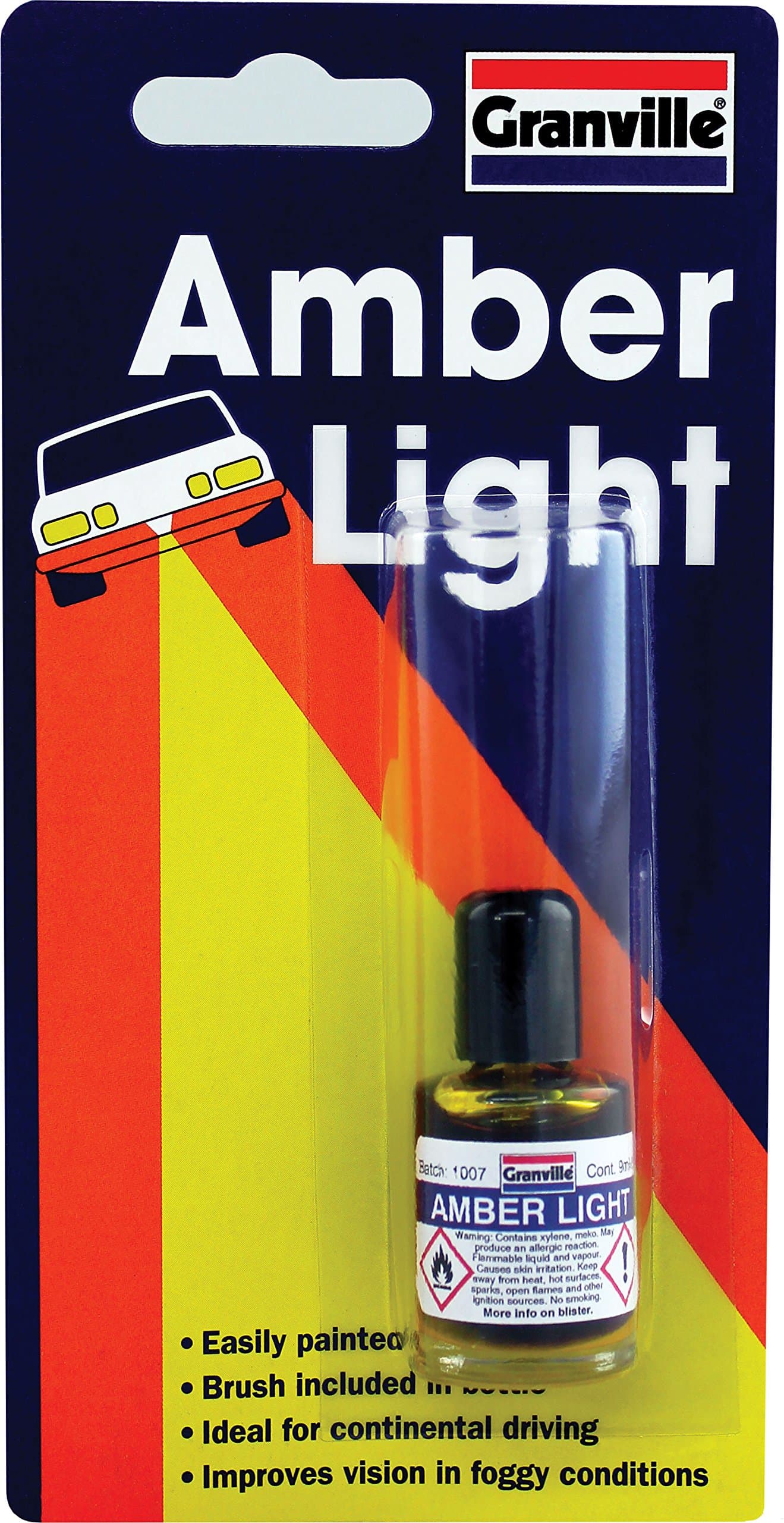 Granville 0010 9ml Amber Headlight Lacquer, Orange