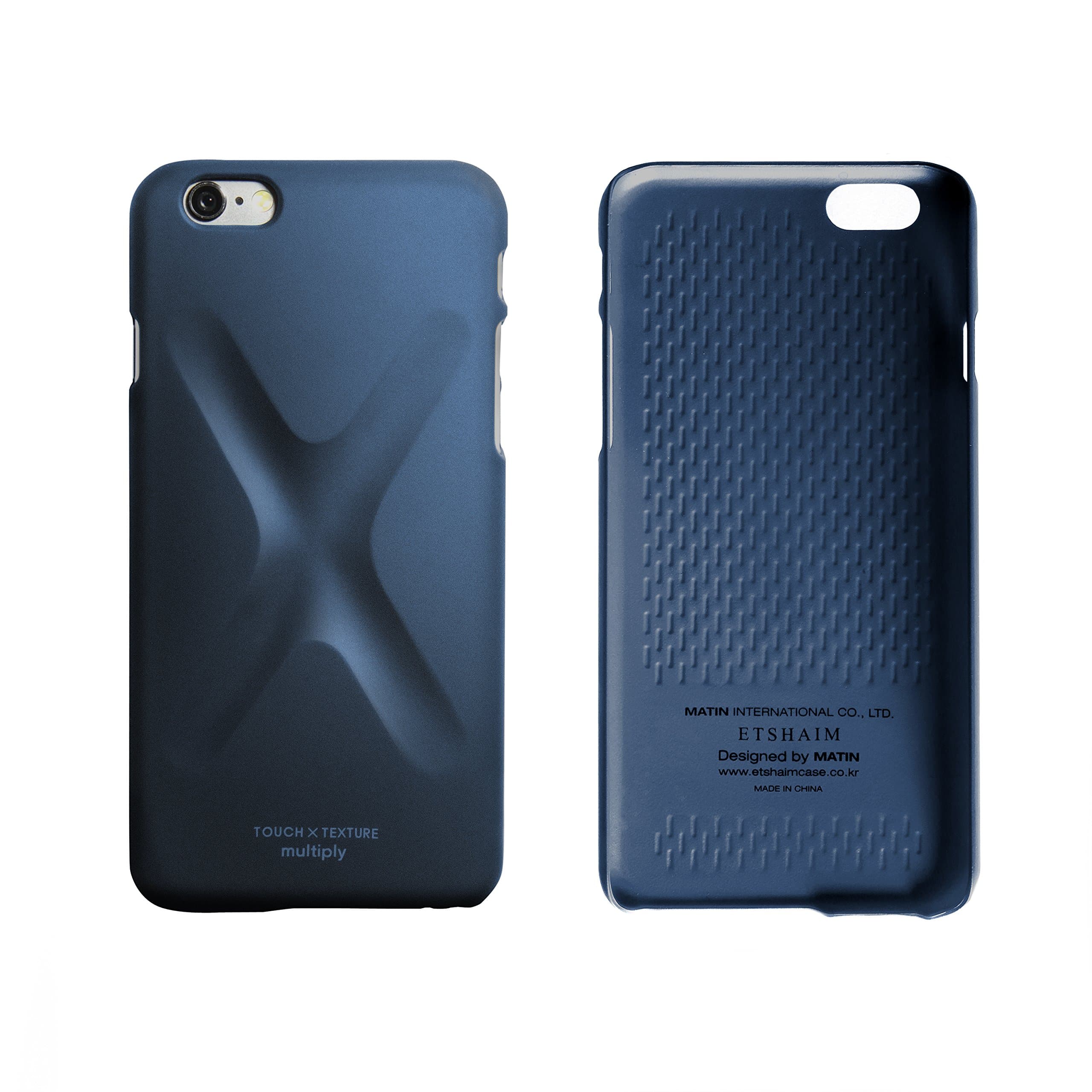 iPhone 6S/6 case, ETSHAIM SF Coated Matte Finish Hard Polycarbonate Plastic Case Cover, TEXTOUCH for iPhone 6S/6 / Multiply/Cerulean Blue