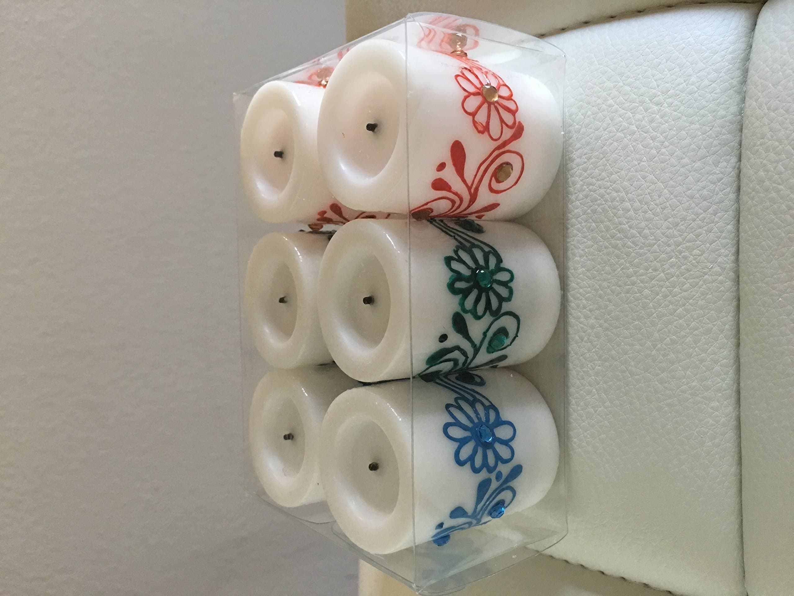 Henna Inspired Small (Cylindrical) LED Candle - Battery Operated