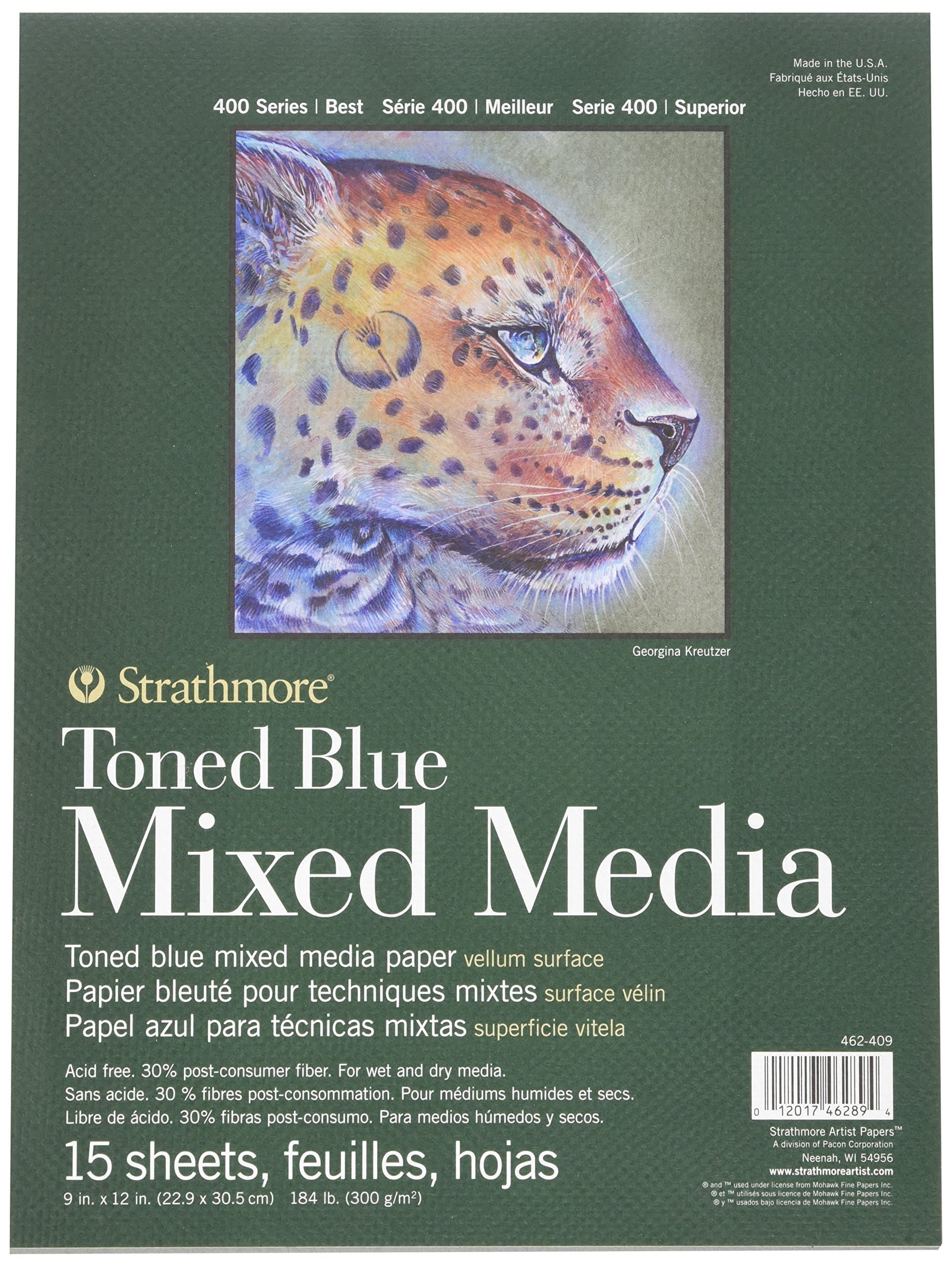 400 Series Mixed Media Pad Tone Blue 9"X12"-15 Sheets -62462409