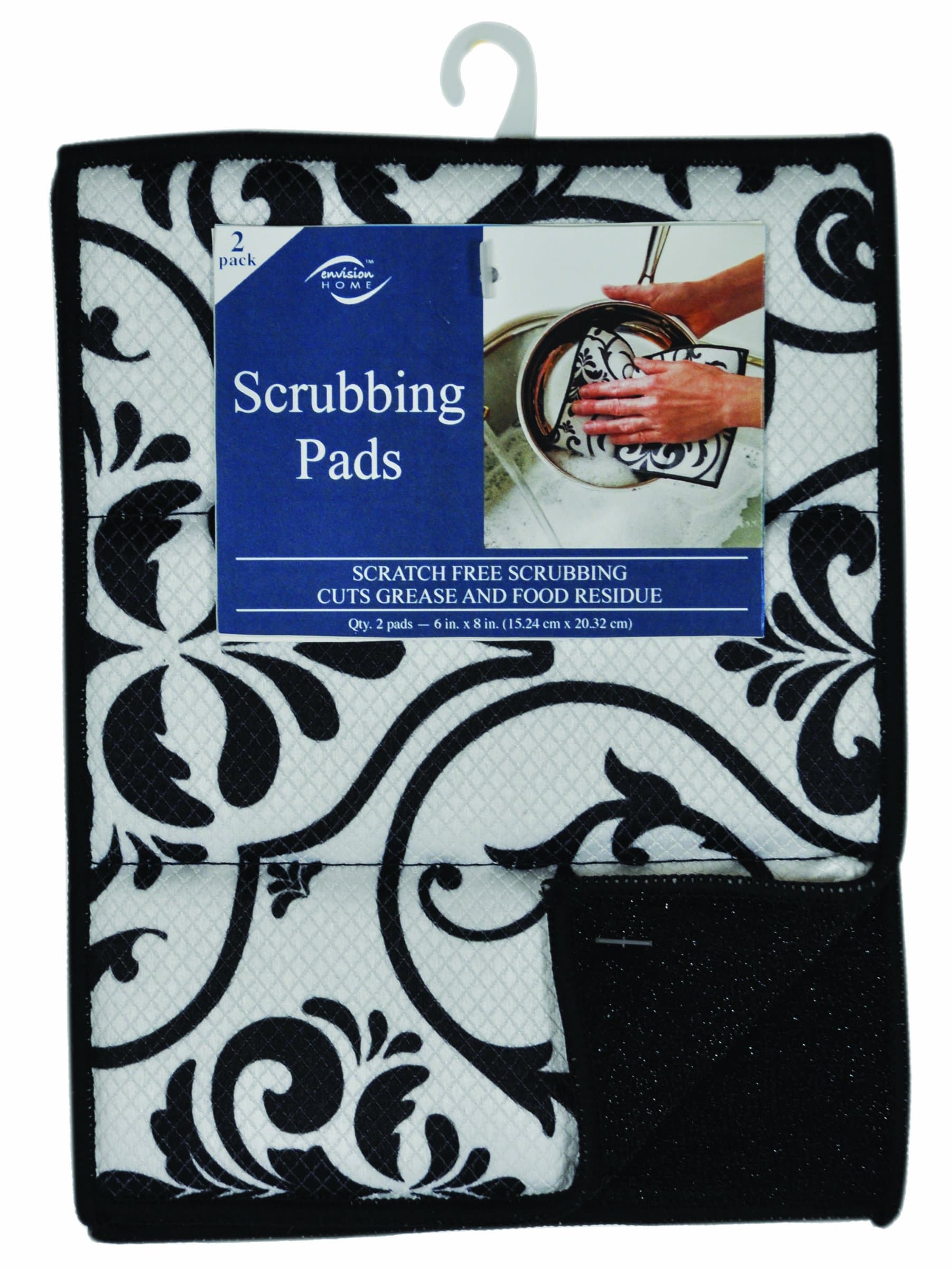 451500 2-Pack Microfiber Scrubbing Pads, 6 by 8-Inch