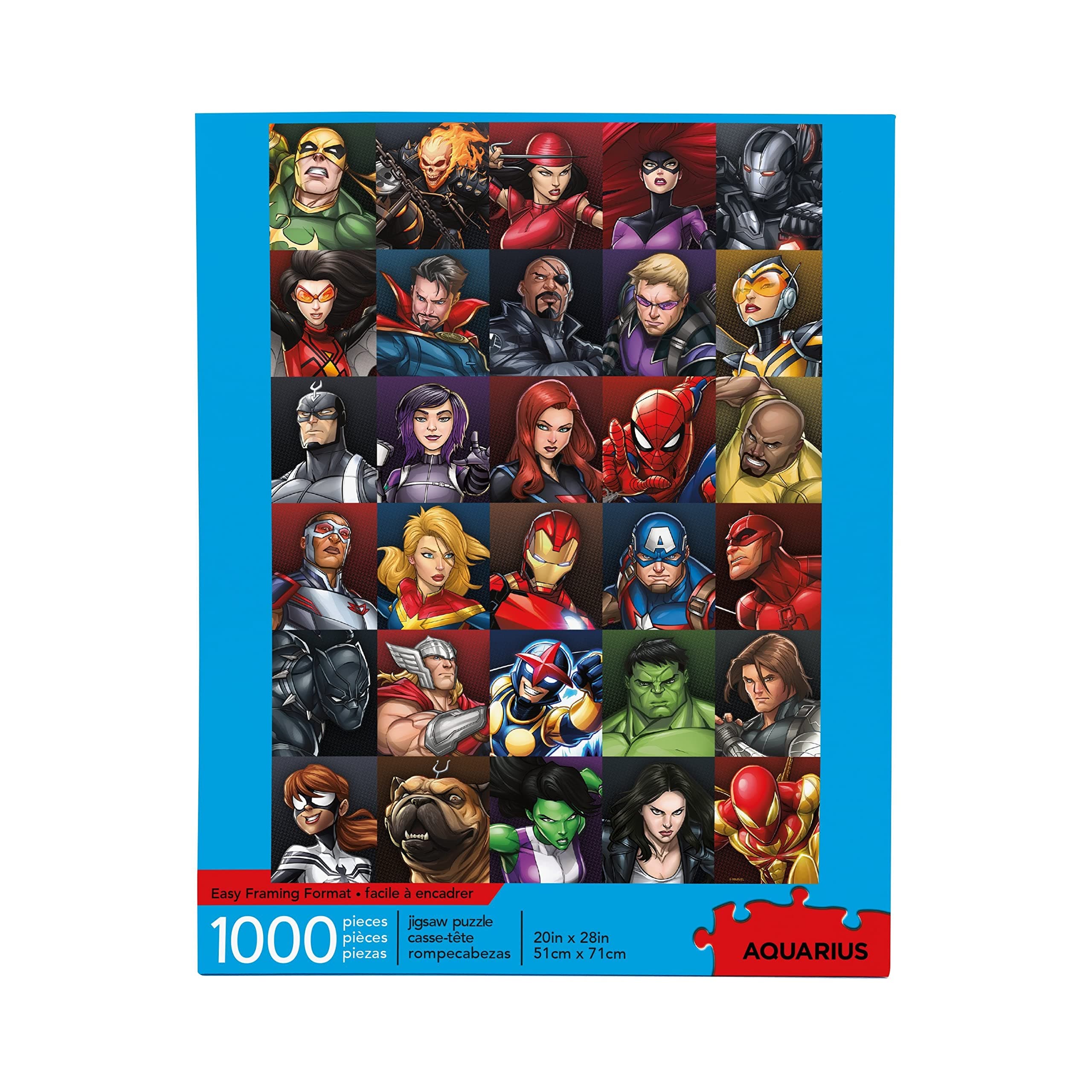 Aquarius Marvel Puzzle Superheroes (1000 Piece Jigsaw Puzzle) - Officially Licensed Marvel Merchandise & Collectibles - Glare Free - Precision Fit - 20 X 28 Inches