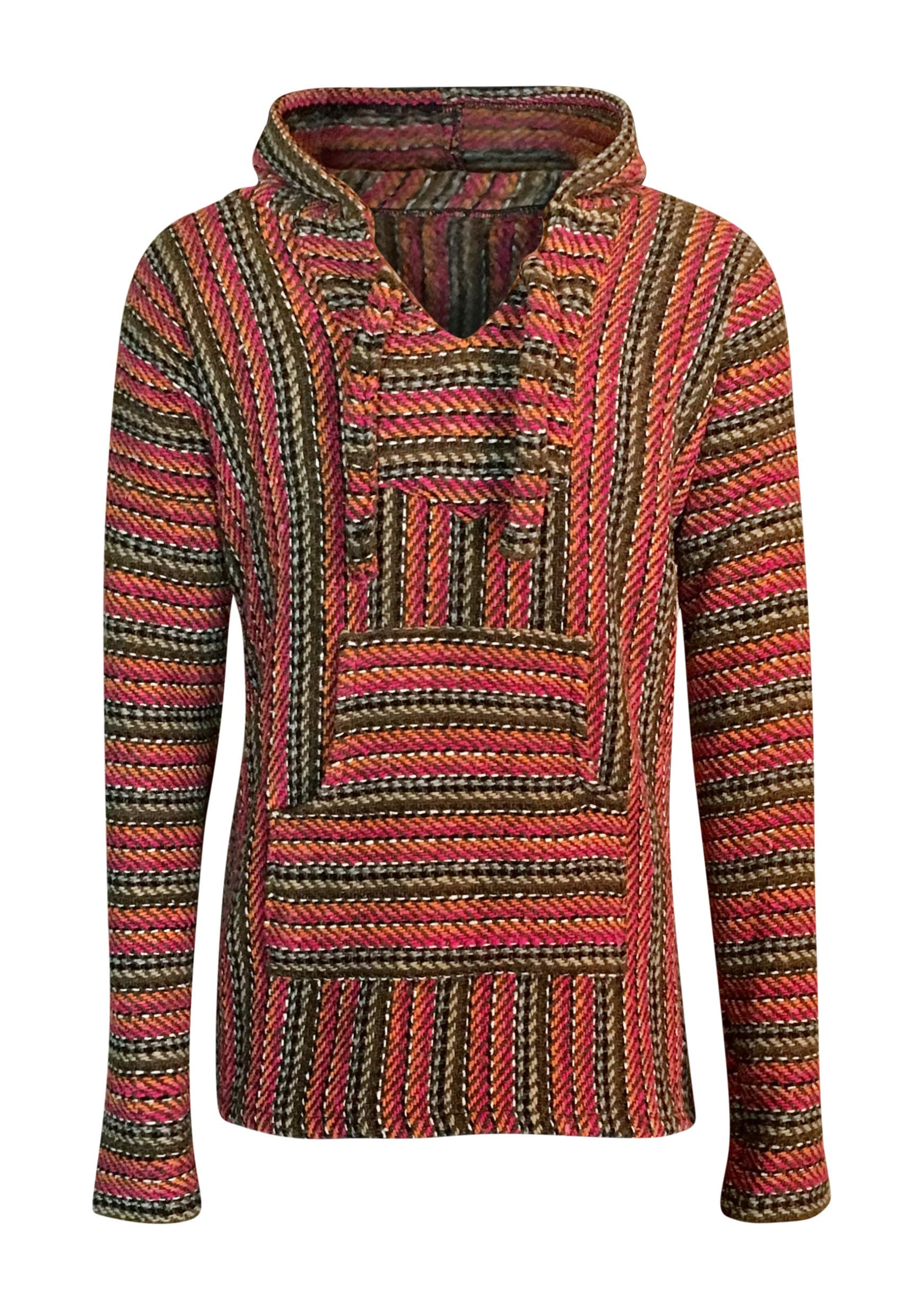 BuddhaHood Baja Eco Hoodie | Choose Color & Size | Embrace Outdoors in Warmth! (Sunset Buddha: Orange, Pink, Brown, Tan, Black, Gray, White, Small)