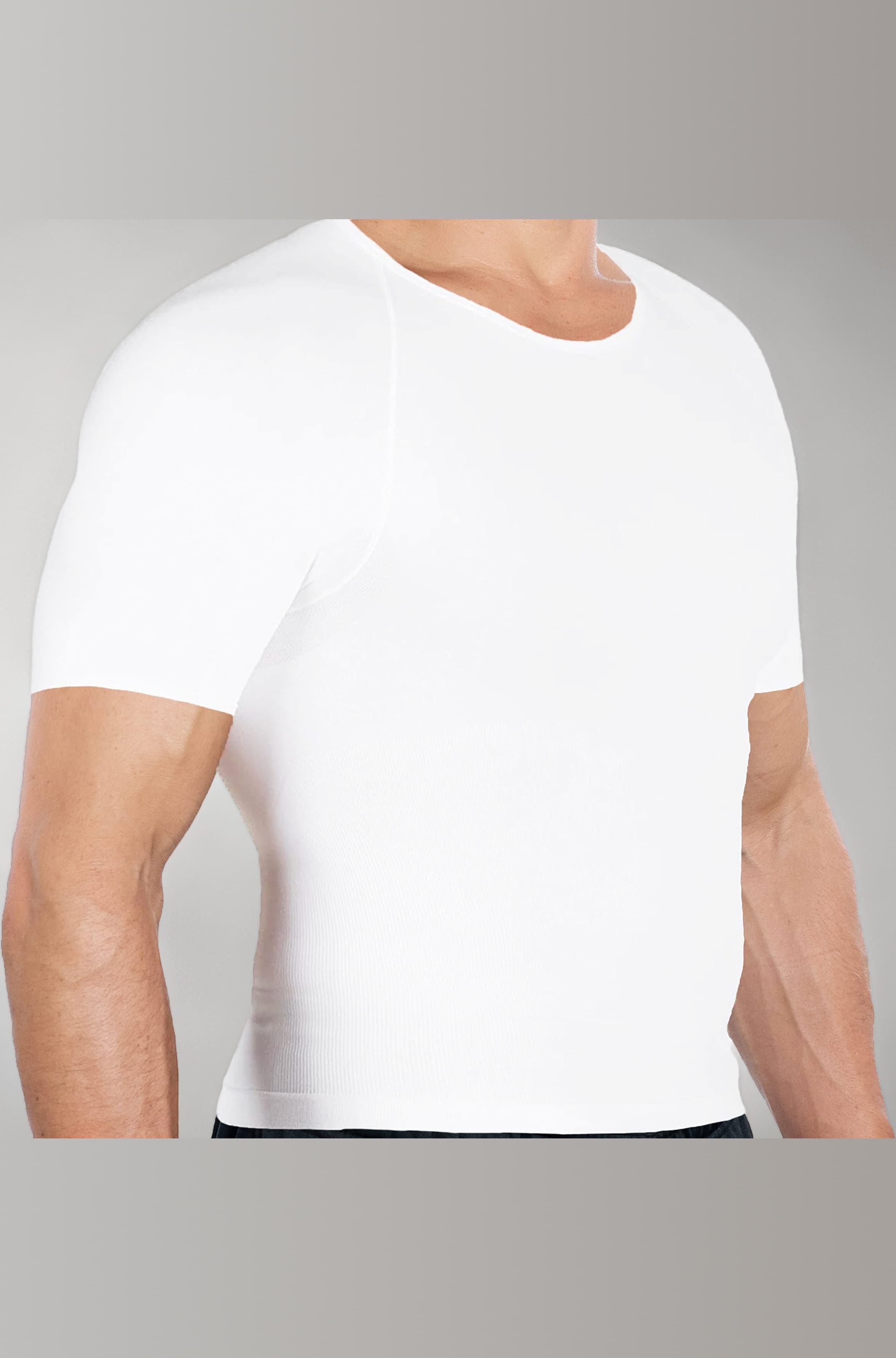 Esteem Apparel Mens Slimming Chest Compression Shirt Body Shaper Abs Undershirt Vest