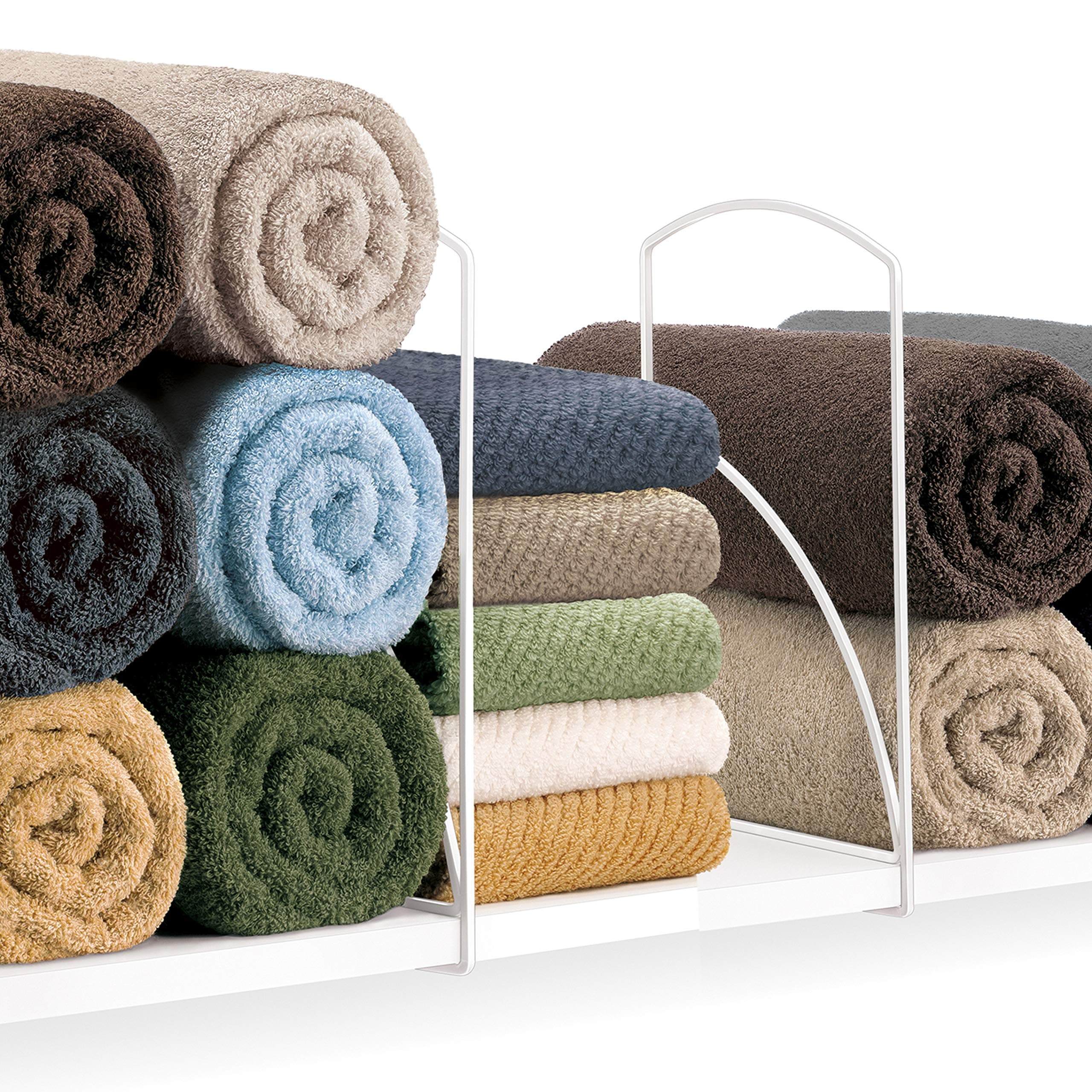 Lynk Tall Shelf Dividers - Closet Organizer (Set Of 2) White