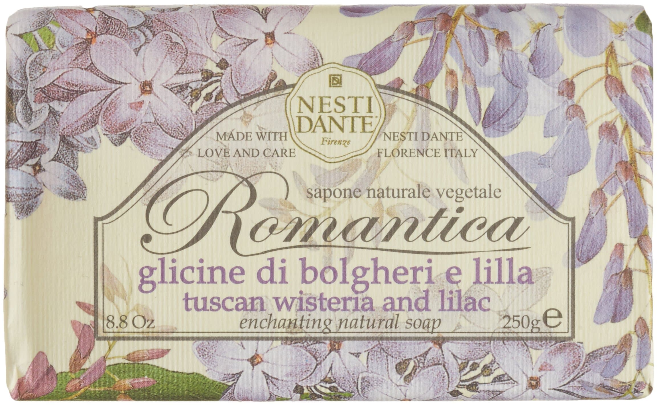 Romantica Enchanting Natural Soap - Tuscan Wisteria & Lilac 250g/8.8oz
