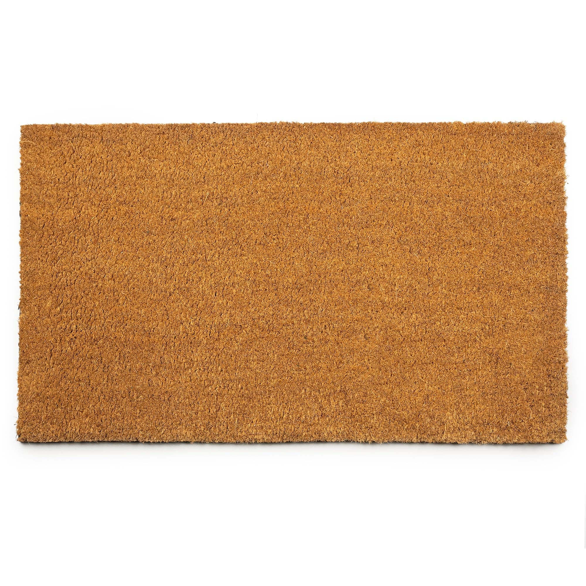 PLUS Haven Pure Coco Coir Doormat with Heavy-Duty PVC Backing - Perfect colour/sizing for outdoor/indoor uses. Pile Height: 15mm - Size: 18"-Inches x 30"-Inches