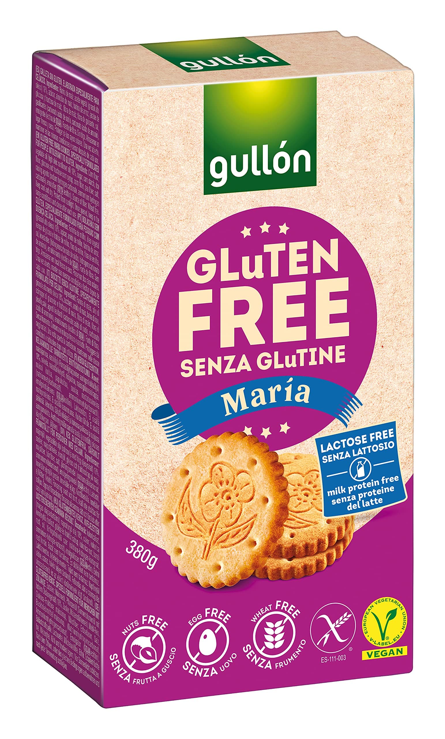 Gullon Maria Biscuits Gluten Free Diets, Lactose Free Crackers 380GR