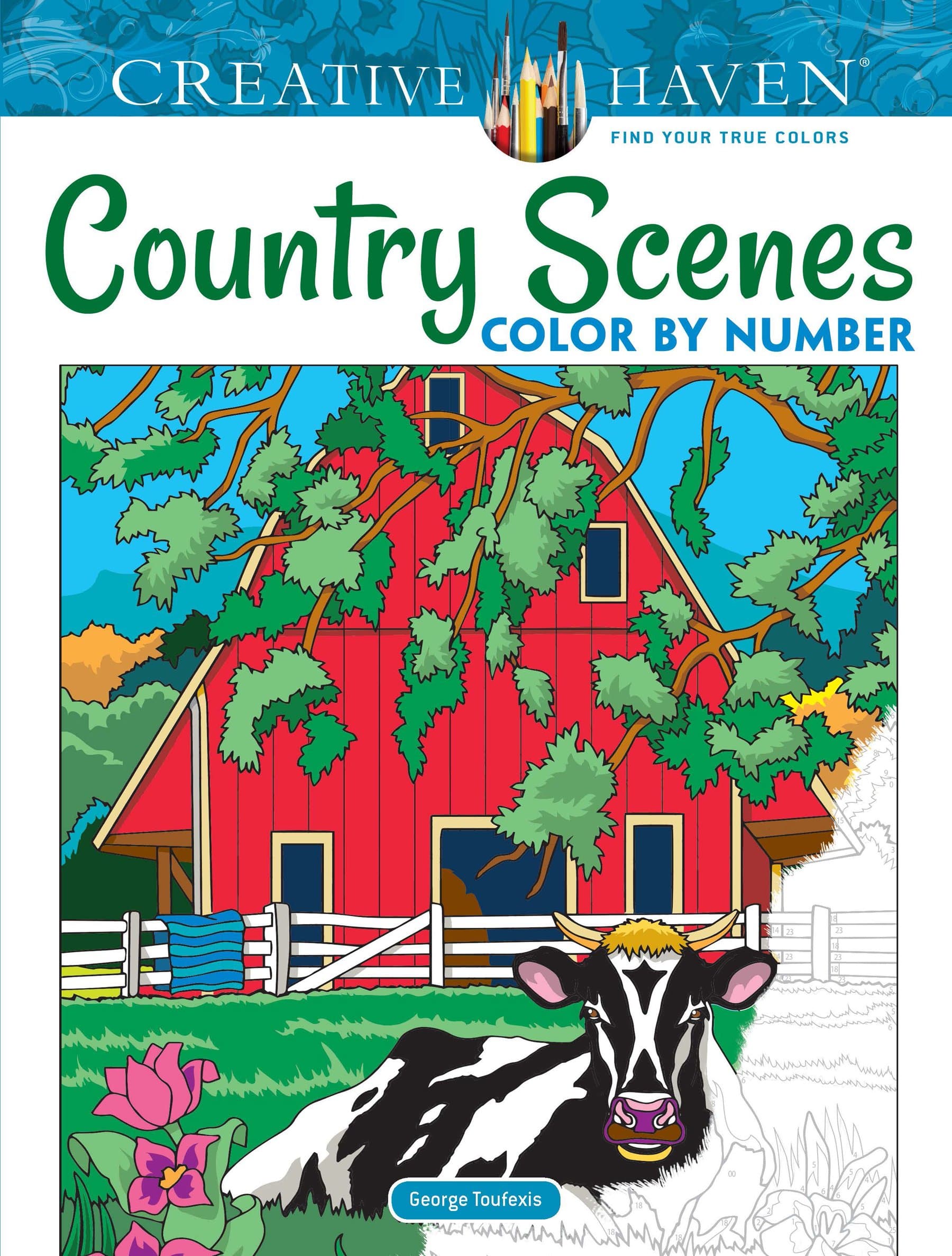 Creative Haven Country Scenes Color by Number Coloring Book (Adult Coloring Books: In The Country)