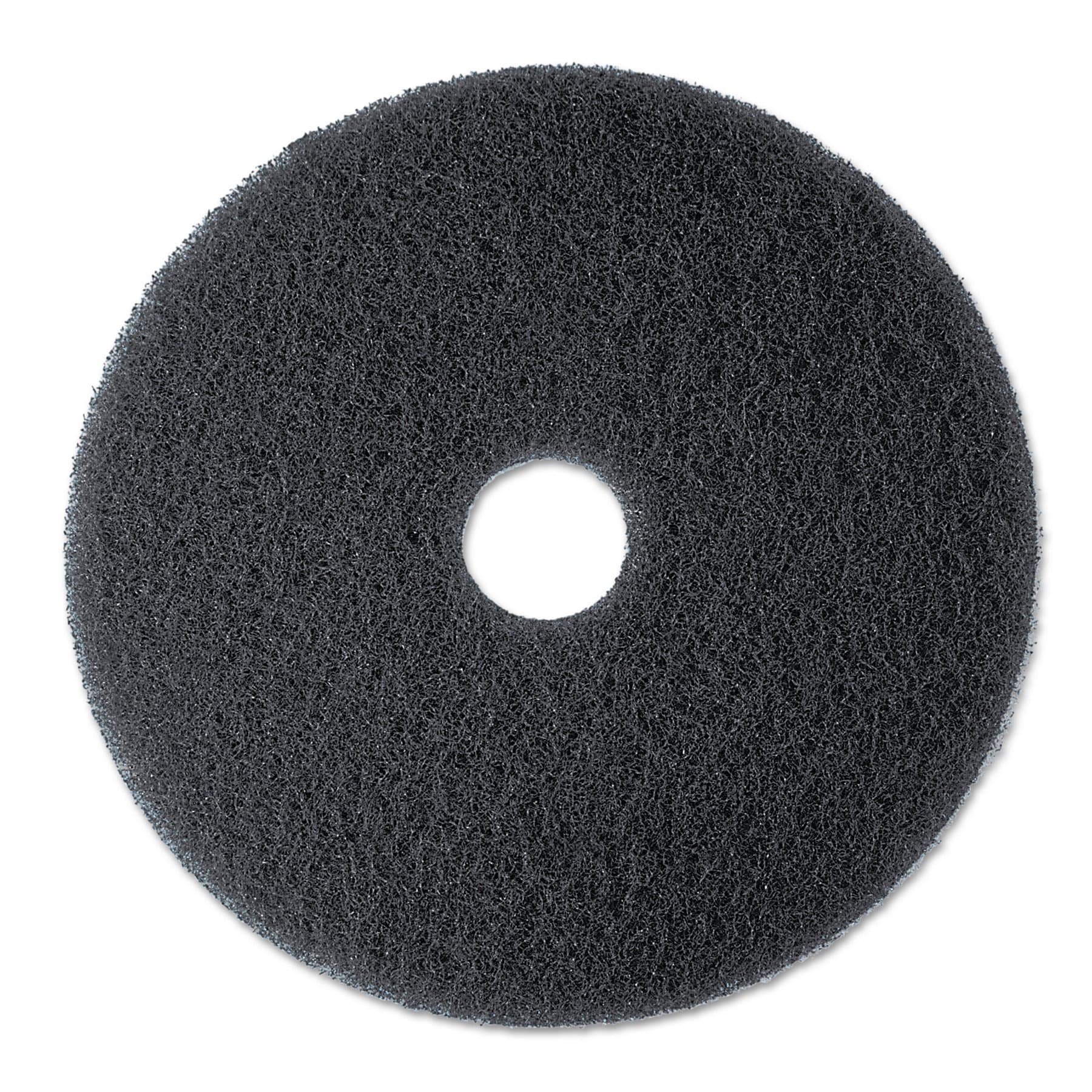 Premium Floor Pad 7200, Black, 330 mm | pack of 5 | for wet stripping and for heavy-duty cleaning, also on concrete and industrial floors