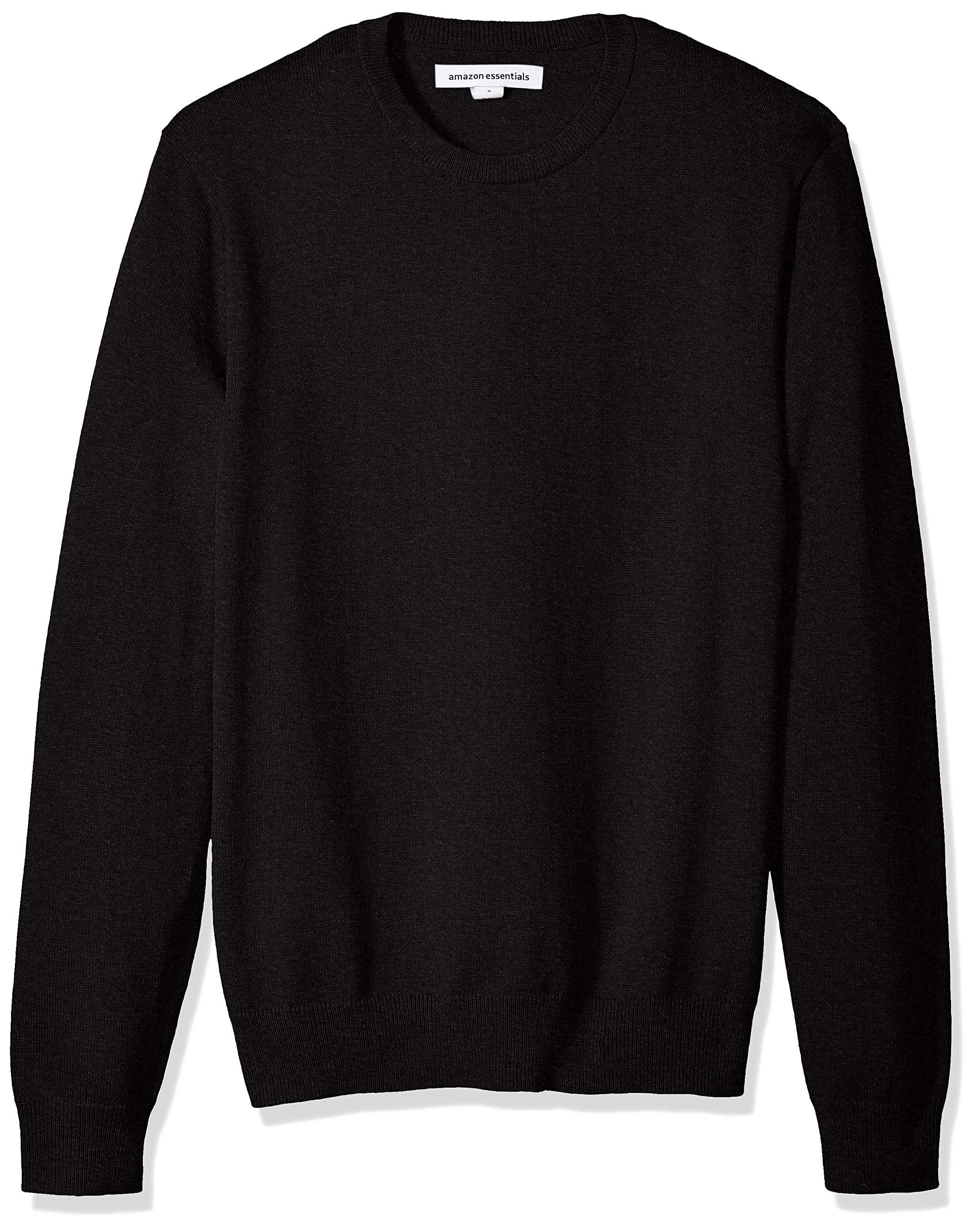 Men's Long-Sleeve Crewneck Jumper, 100% Cotton, Big & Tall Options Available